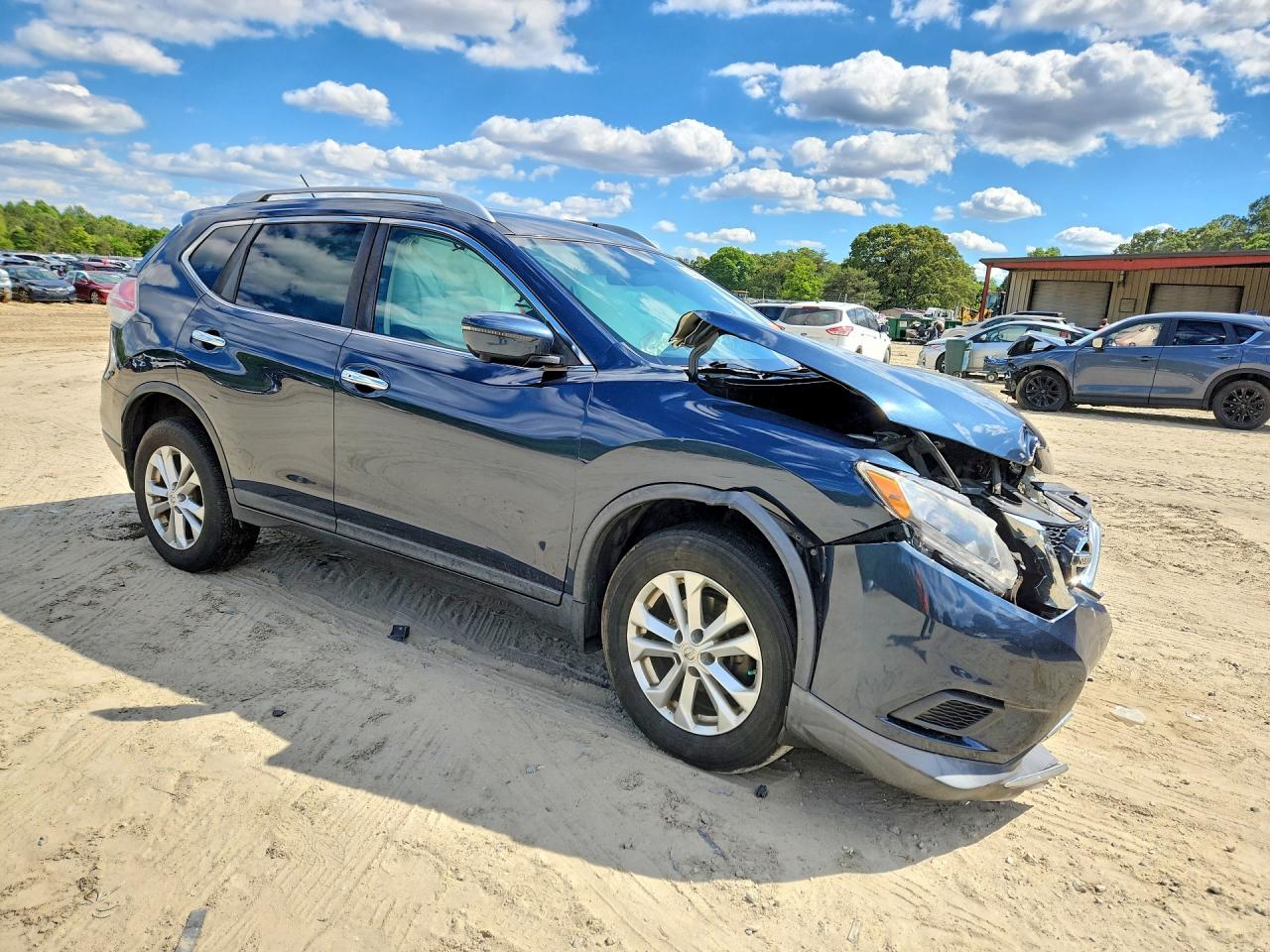 2016 Nissan Rogue Sv Blue vin: KNMAT2MV0GP662434