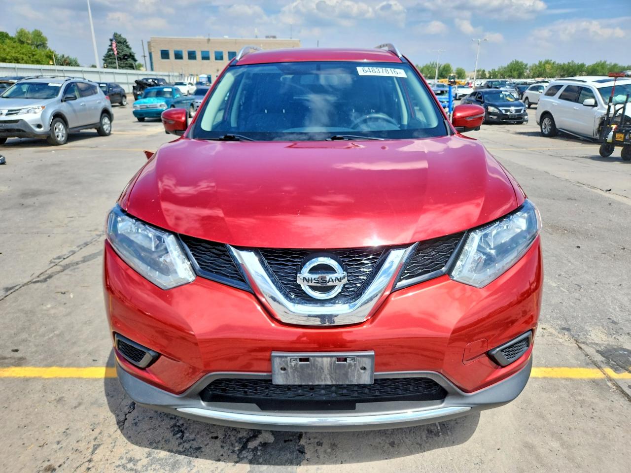 2016 Nissan Rogue Sv Red vin: KNMAT2MV0GP737942