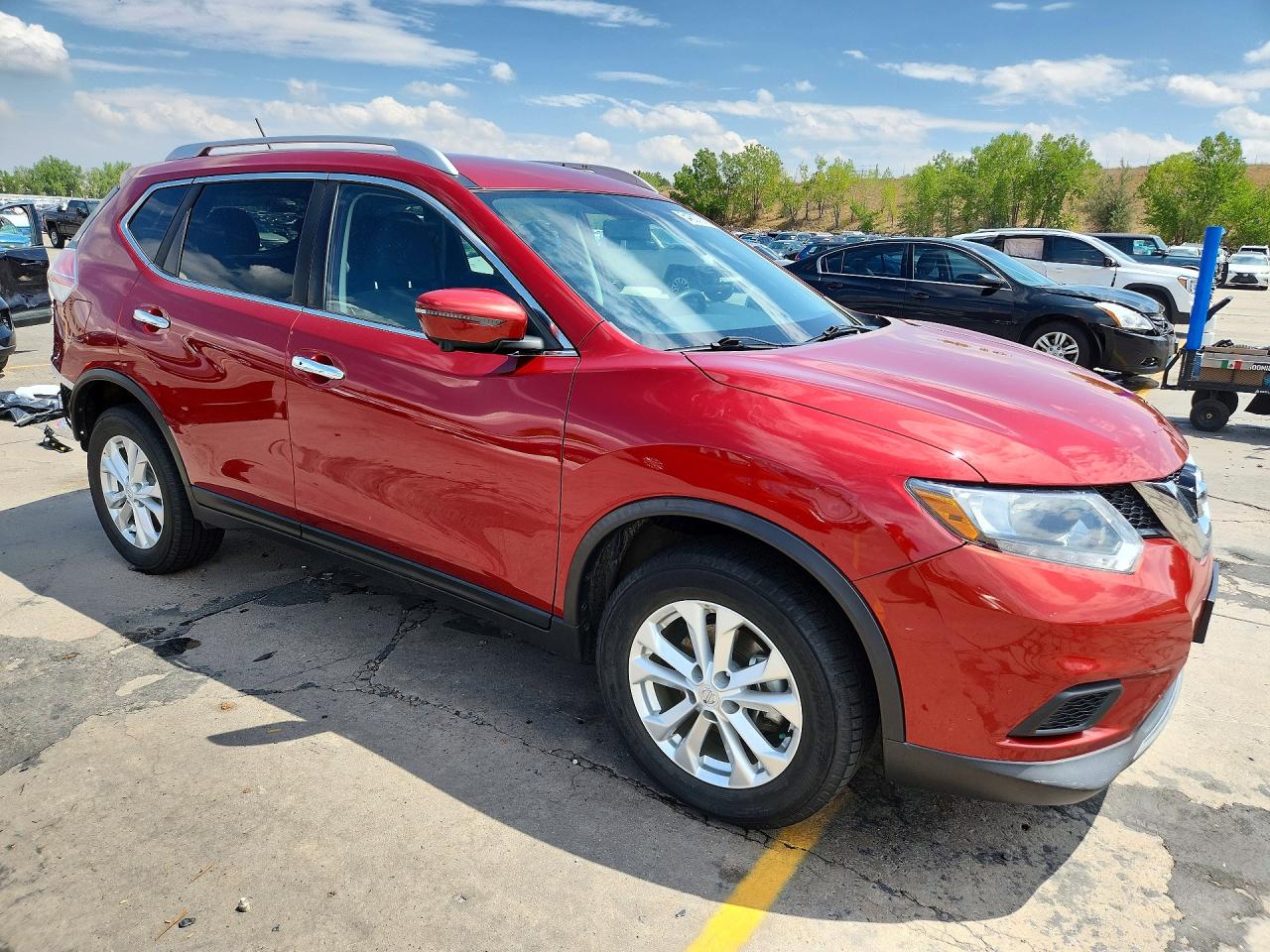 2016 Nissan Rogue Sv Red vin: KNMAT2MV0GP737942