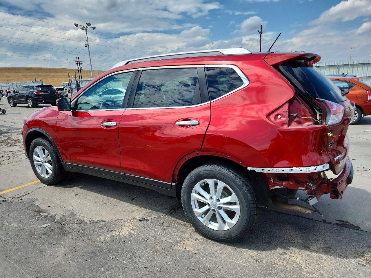 2016 Nissan Rogue Sv Red vin: KNMAT2MV0GP737942