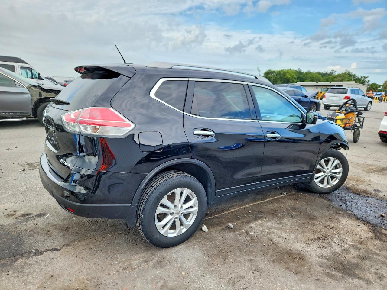 2015 Nissan Rogue Sv Black vin: KNMAT2MV1FP502027