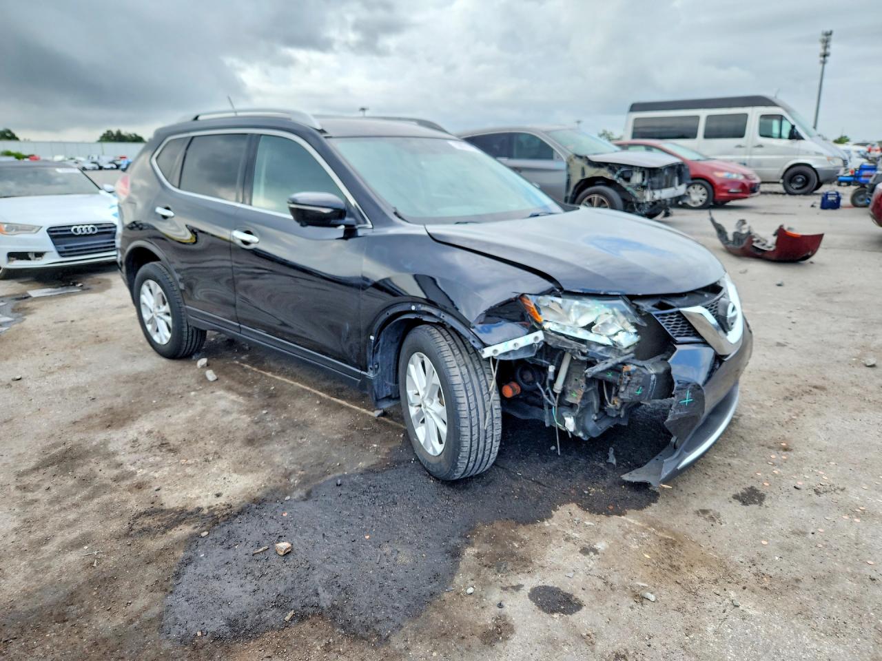 2015 Nissan Rogue Sv Black vin: KNMAT2MV1FP502027