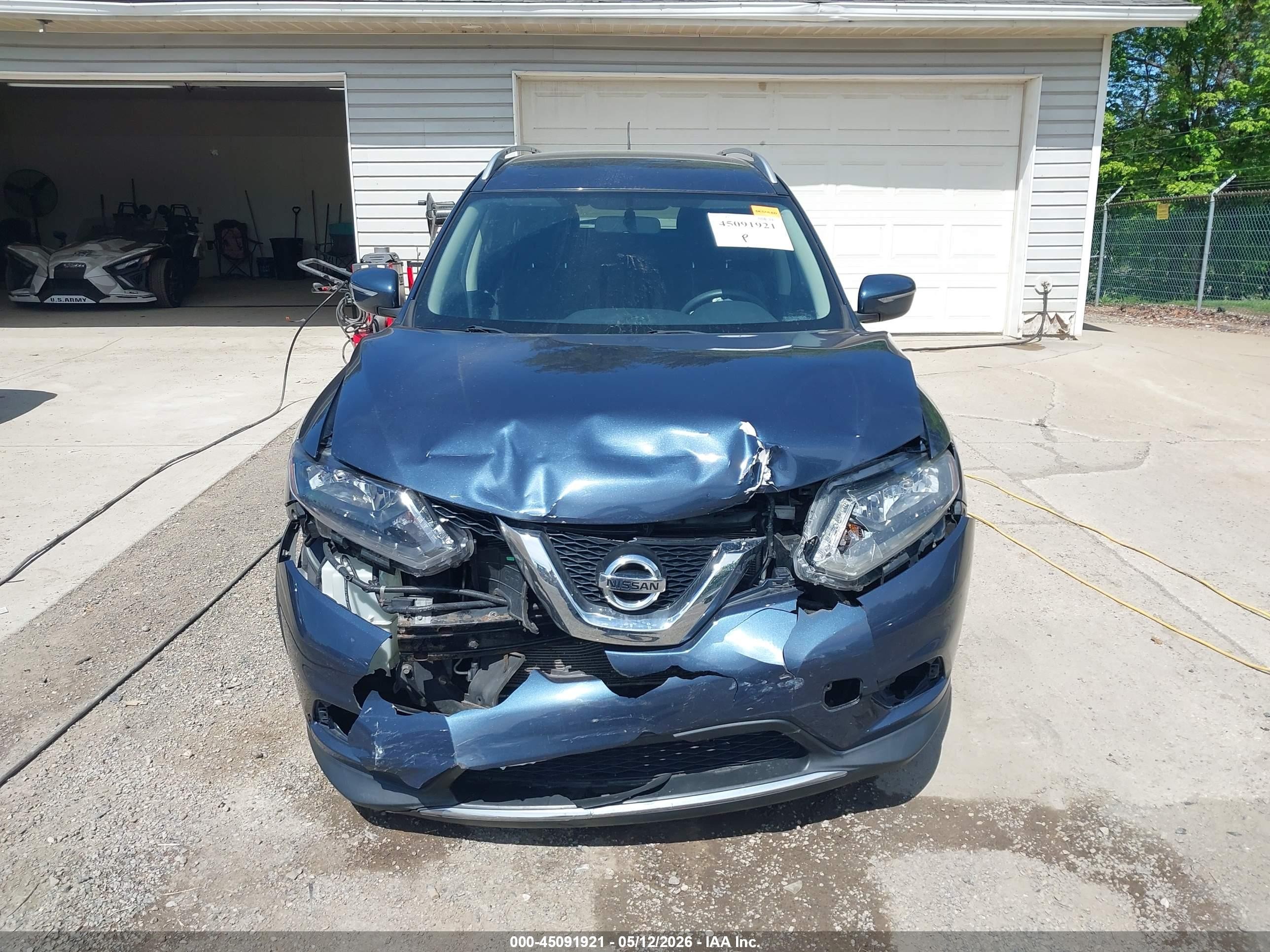 2015 Nissan Rogue Sv Navy vin: KNMAT2MV1FP512587