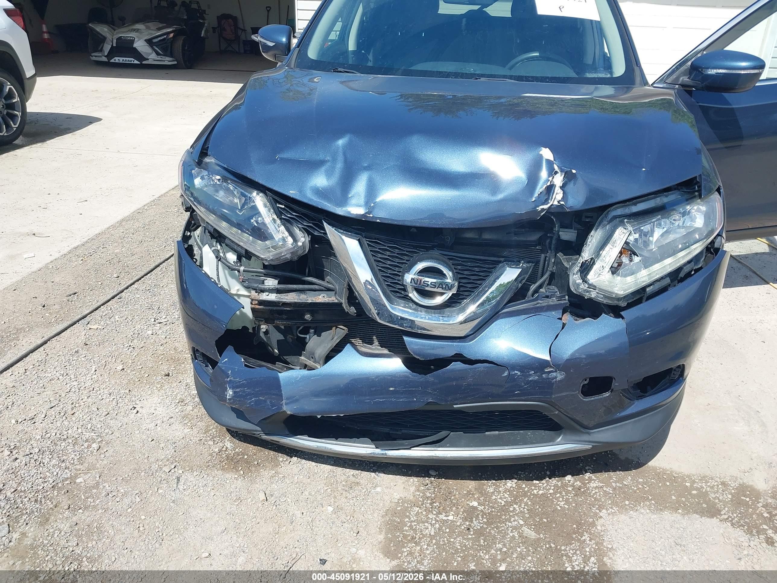 2015 Nissan Rogue Sv Navy vin: KNMAT2MV1FP512587