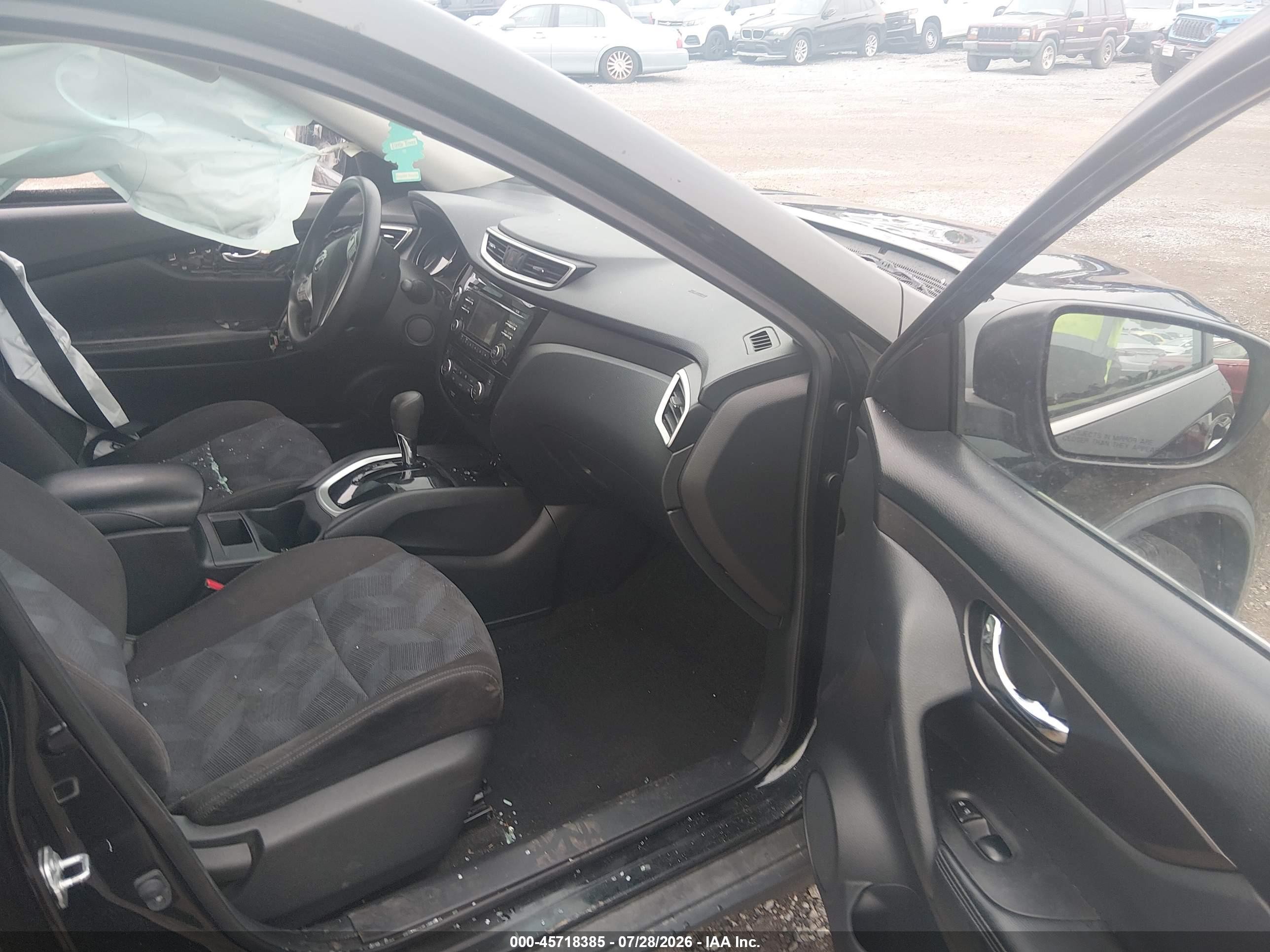 2015 Nissan Rogue Sv Black vin: KNMAT2MV1FP516882