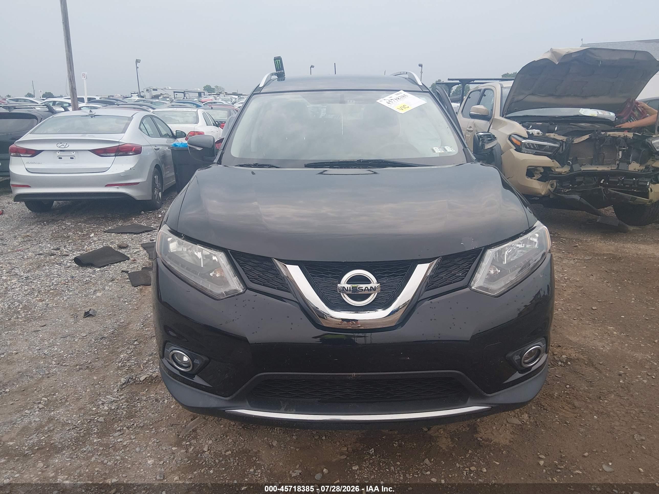 2015 Nissan Rogue Sv Black vin: KNMAT2MV1FP516882