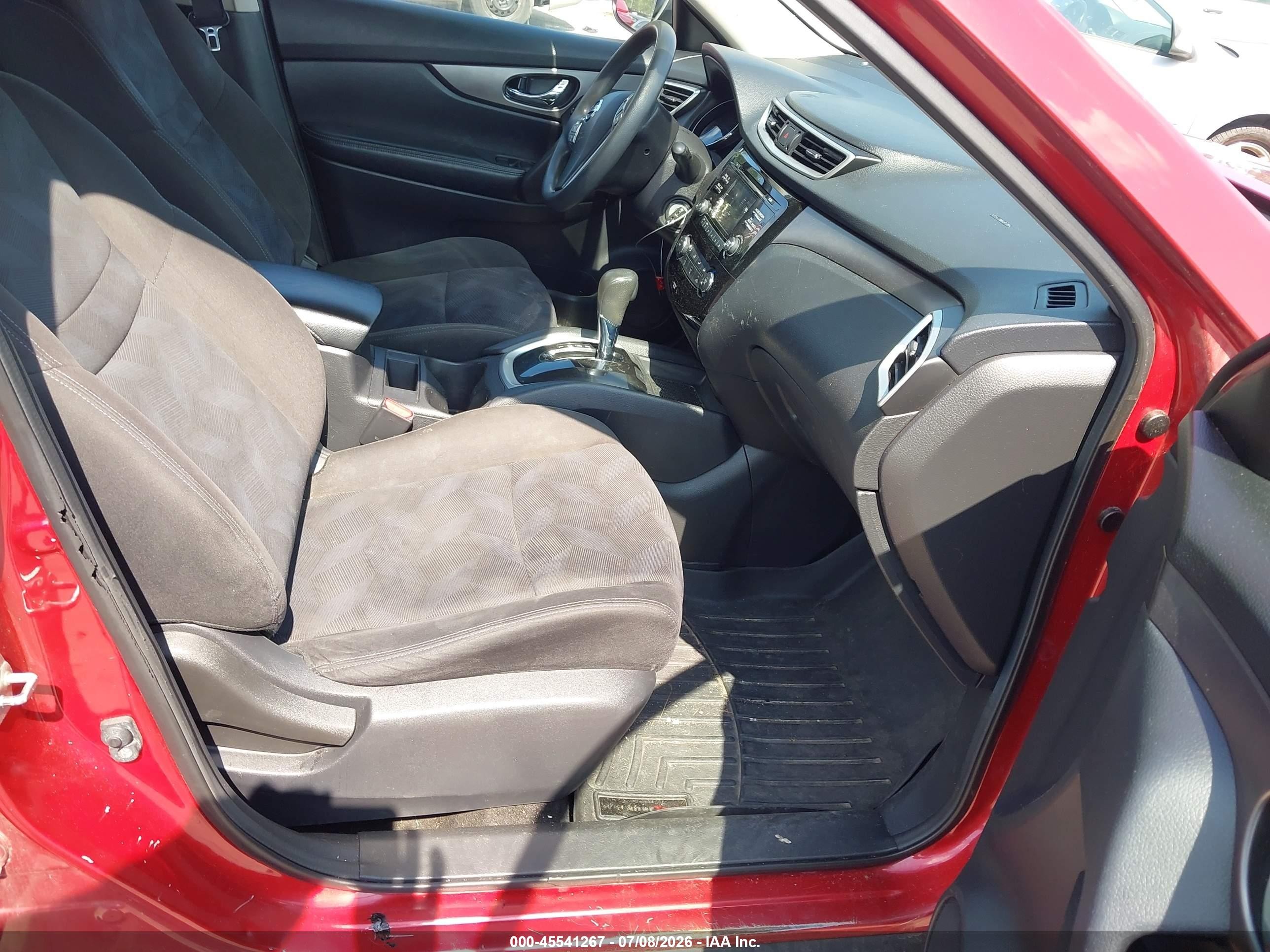 2015 Nissan Rogue S Темно-бордовый vin: KNMAT2MV1FP522617