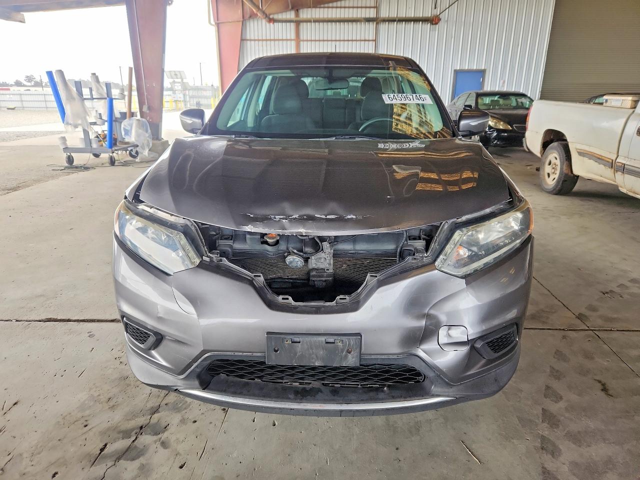 2015 Nissan Rogue S Gray vin: KNMAT2MV1FP527882