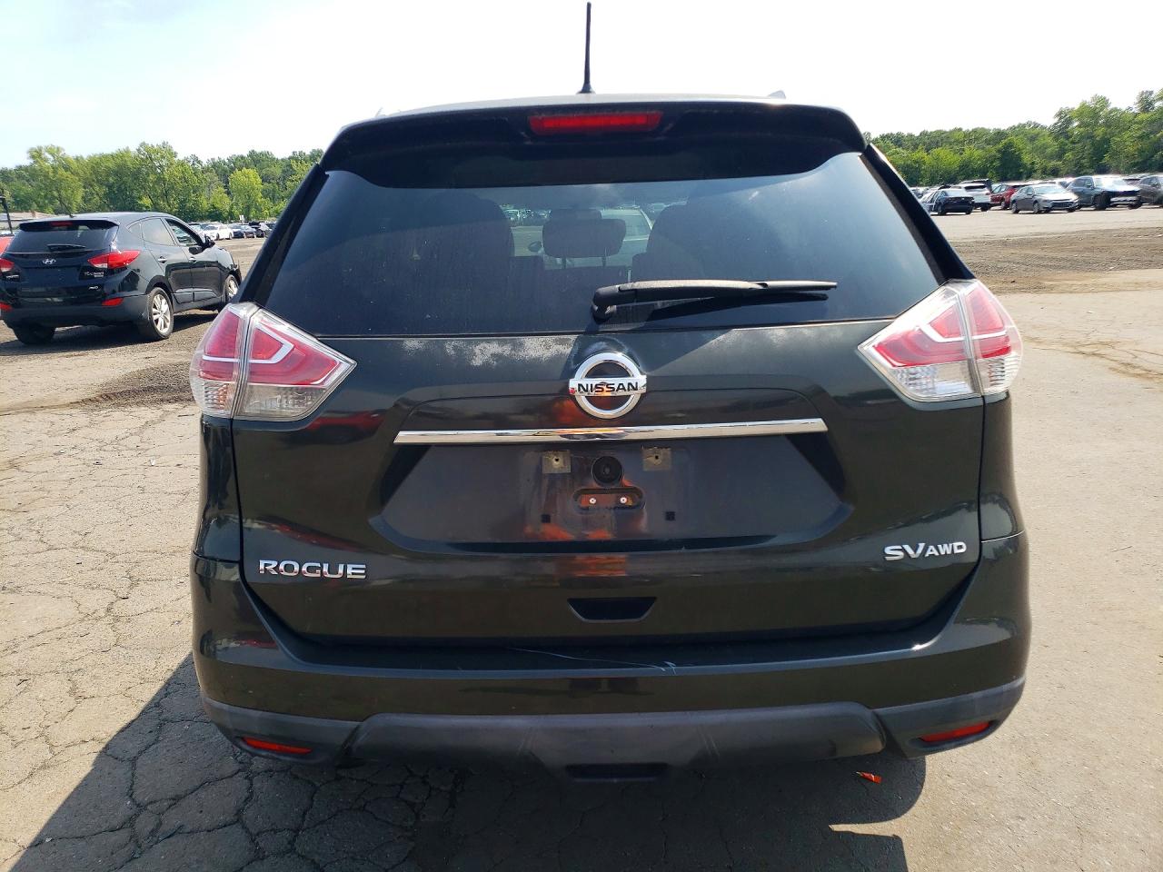 2015 Nissan Rogue Black vin: KNMAT2MV1FP533066