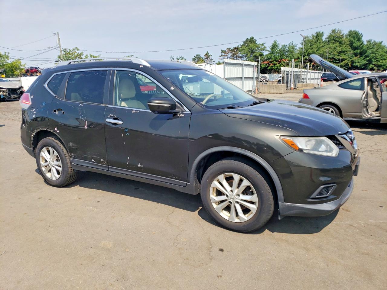2015 Nissan Rogue Black vin: KNMAT2MV1FP533066