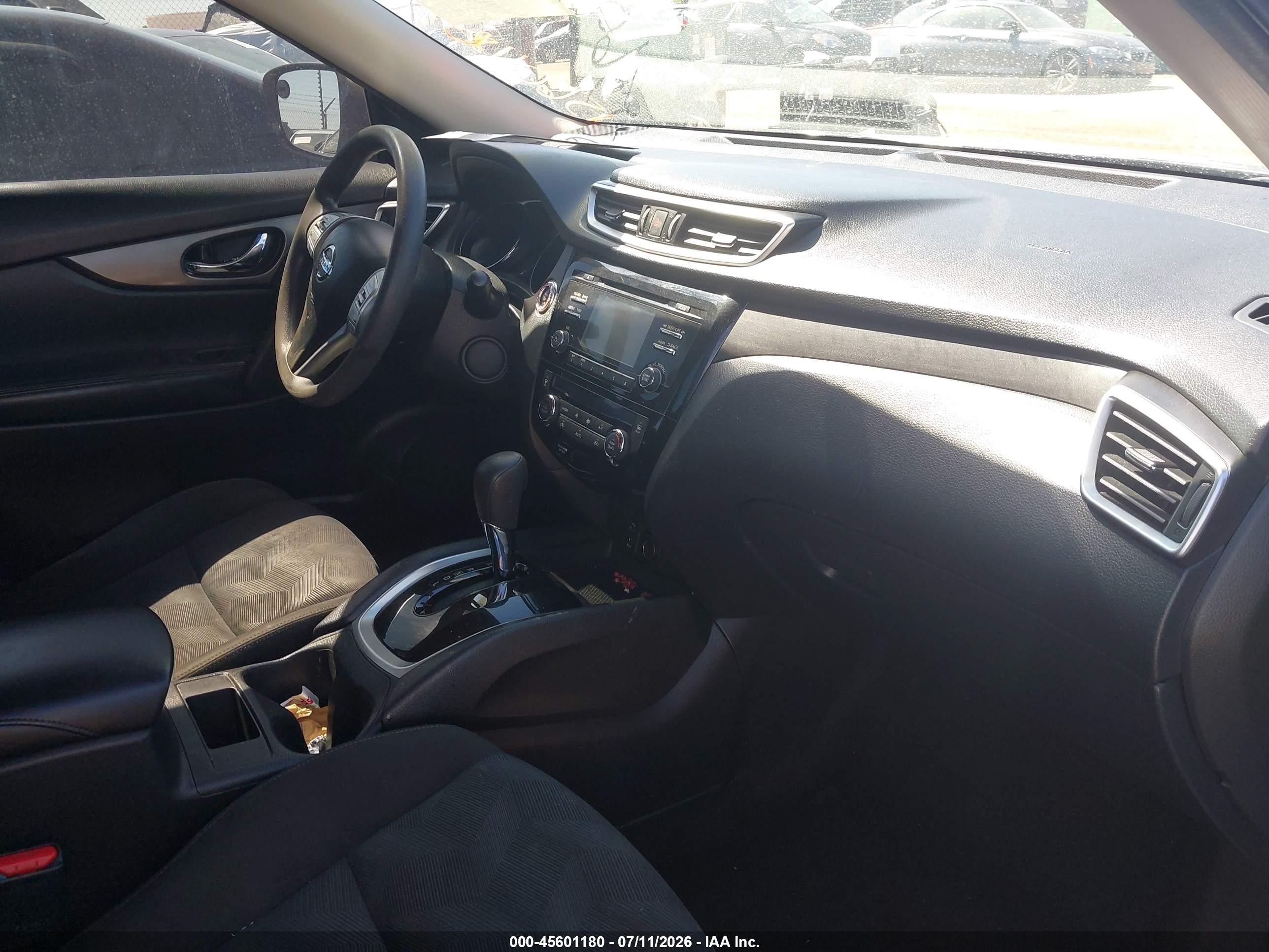 2015 Nissan Rogue Sv Черный vin: KNMAT2MV1FP536324