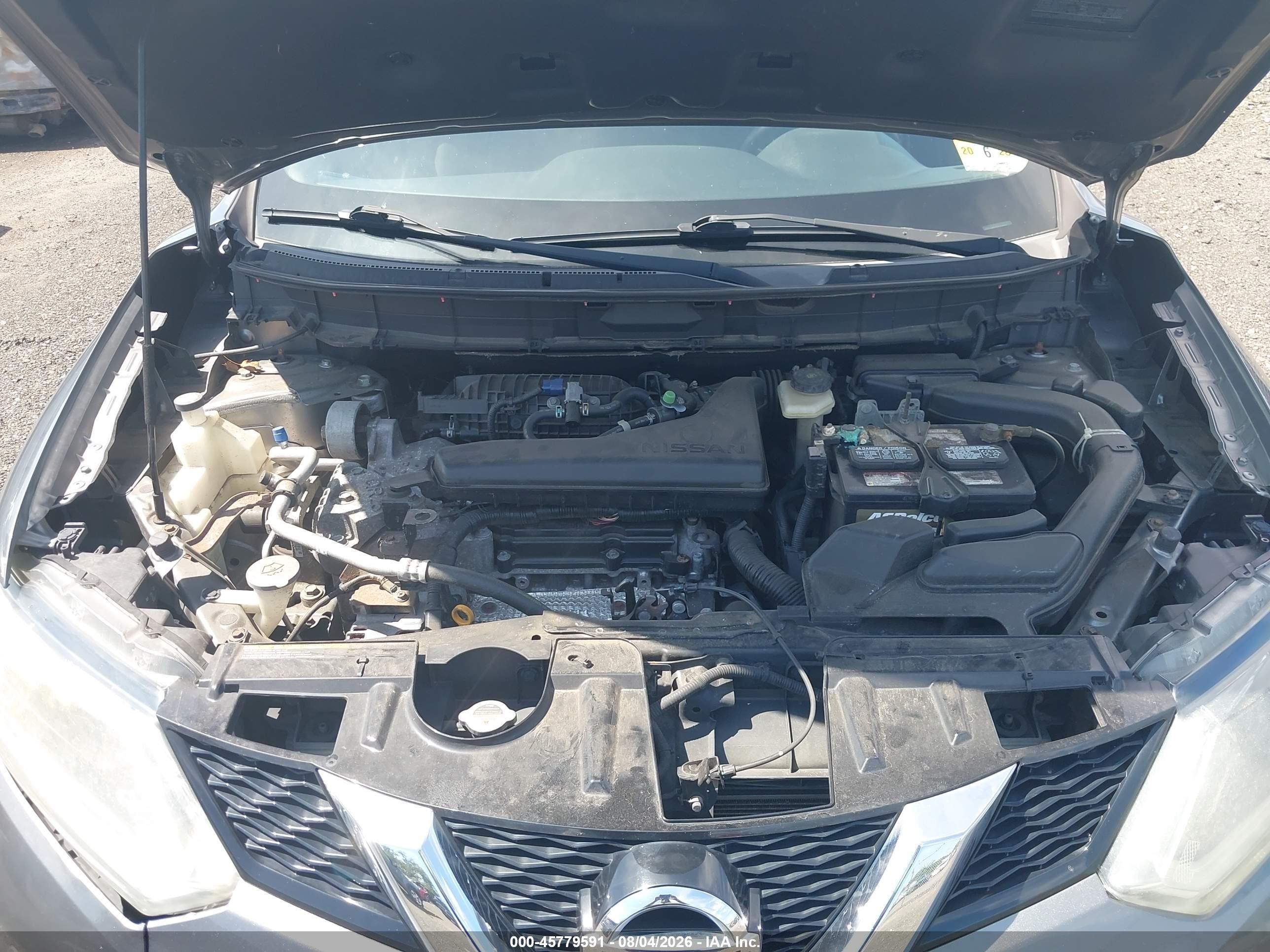 2015 Nissan Rogue S Gray vin: KNMAT2MV1FP542088