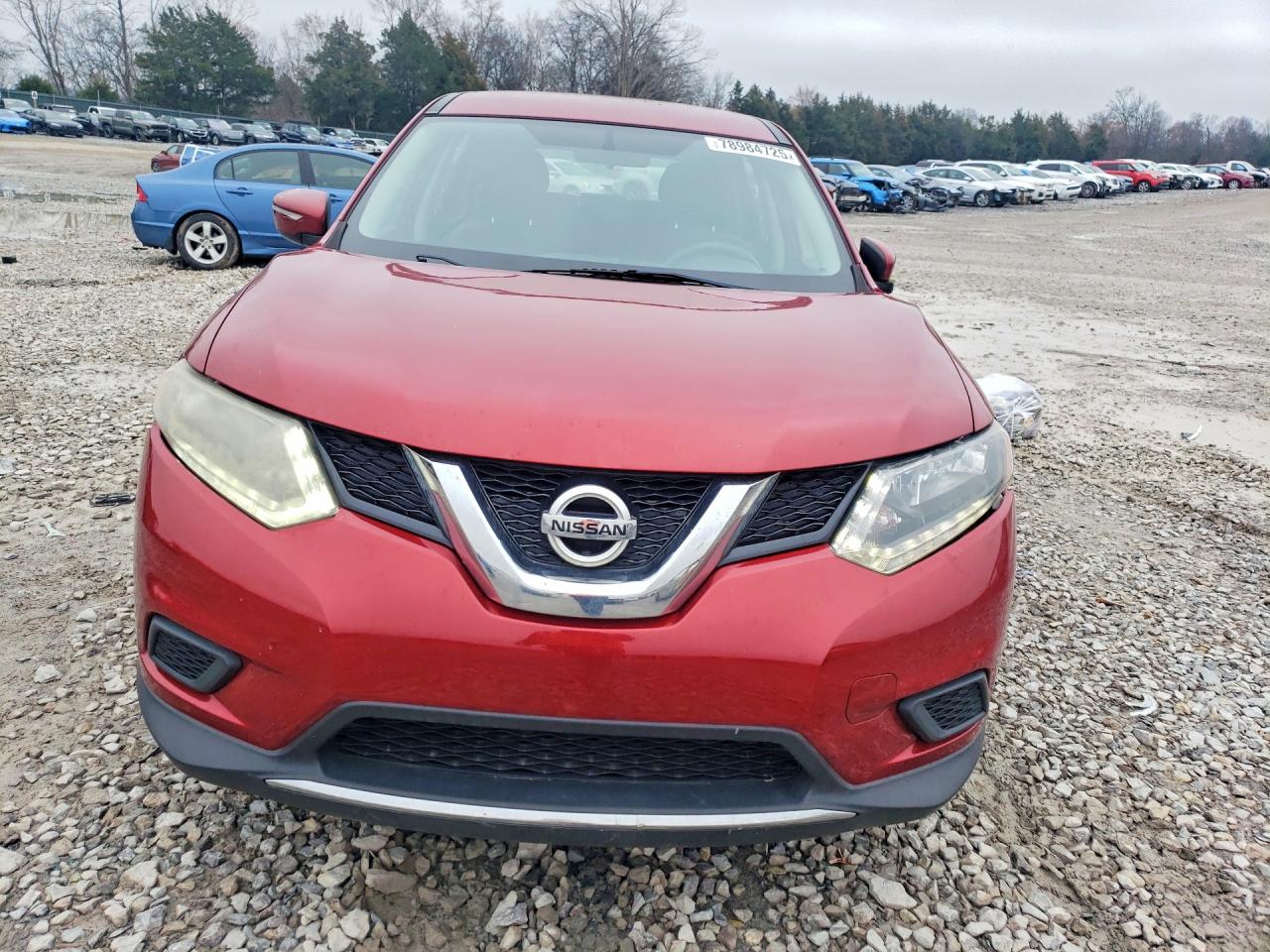 2015 Nissan Rogue S Maroon vin: KNMAT2MV1FP542964