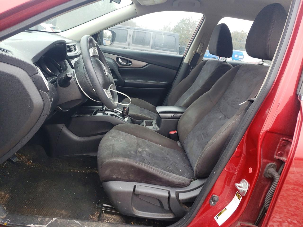 2015 Nissan Rogue S Maroon vin: KNMAT2MV1FP542964
