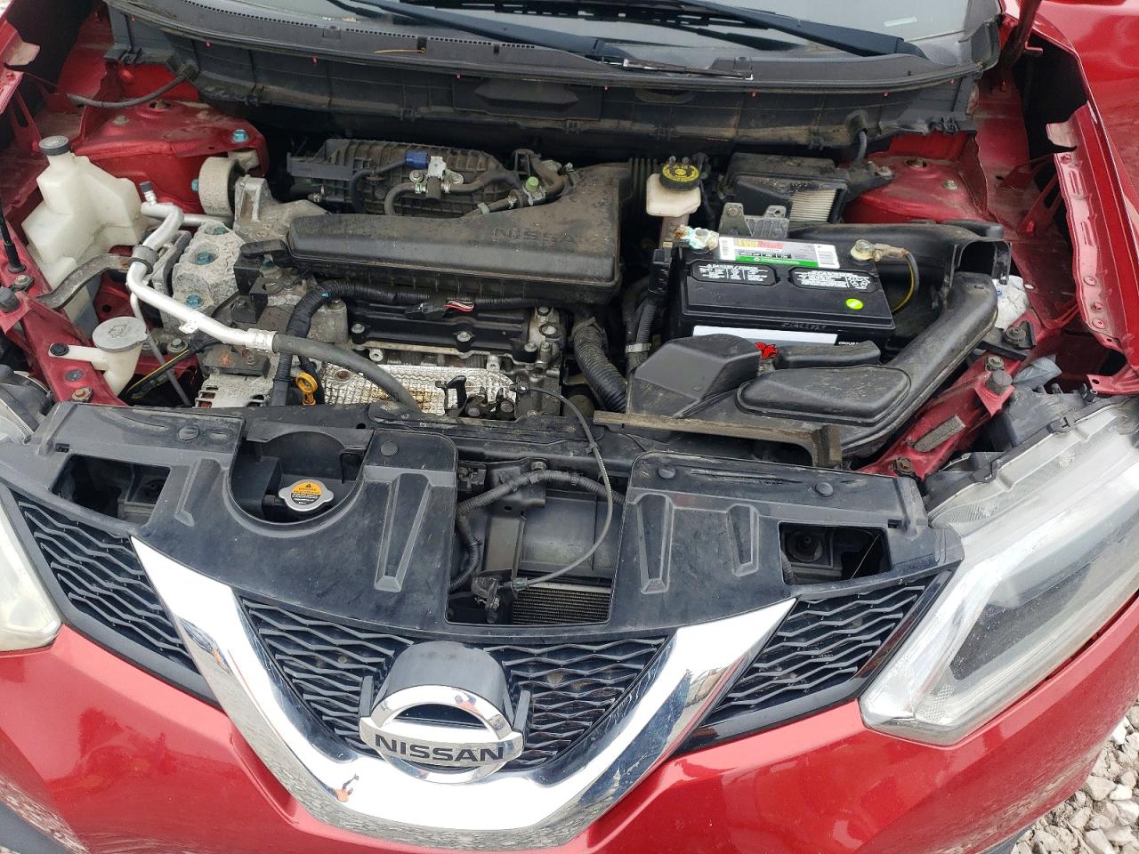2015 Nissan Rogue S Maroon vin: KNMAT2MV1FP542964