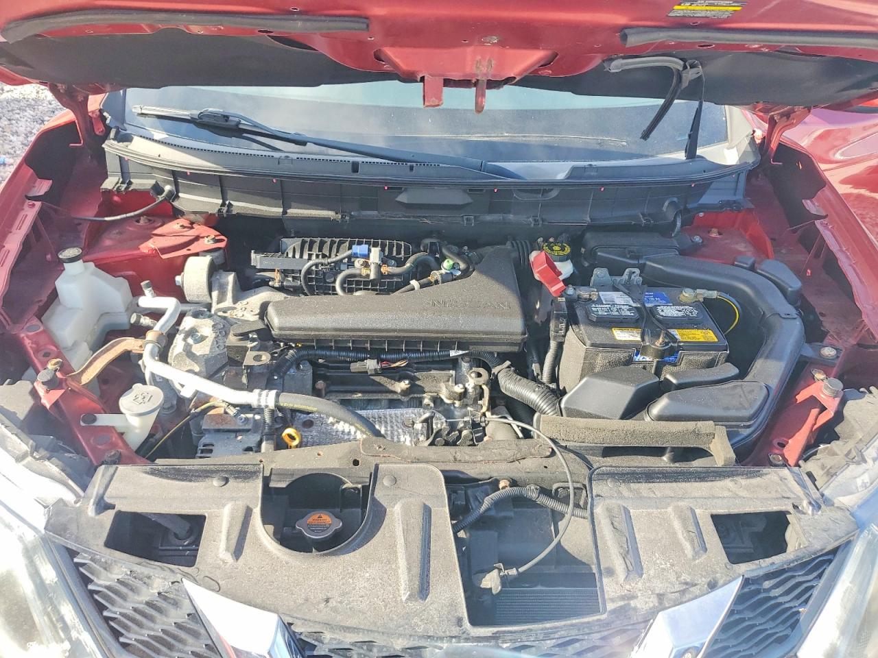 2015 Nissan Rogue S Красный vin: KNMAT2MV1FP549008
