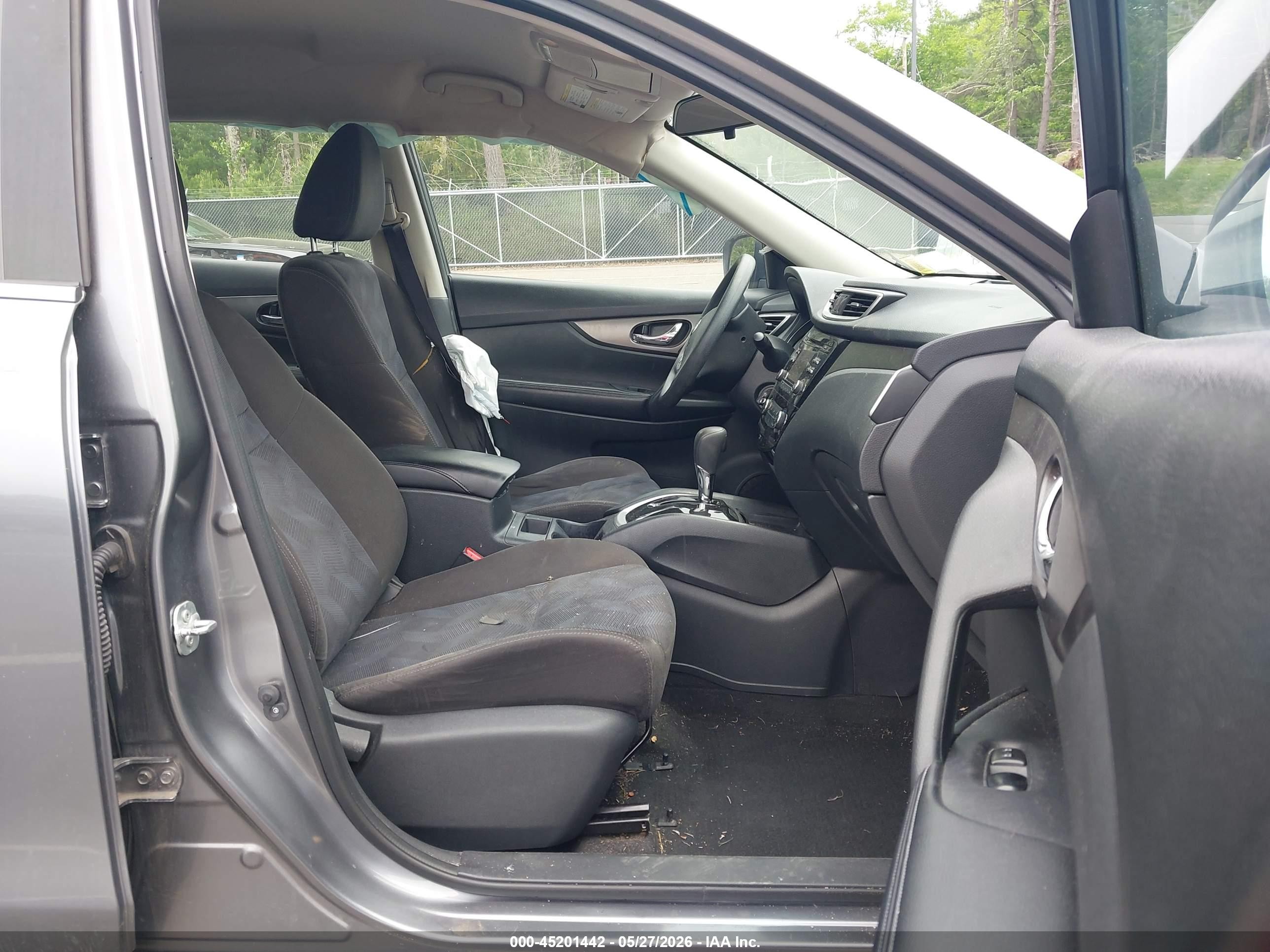 2015 Nissan Rogue S Gray vin: KNMAT2MV1FP565239