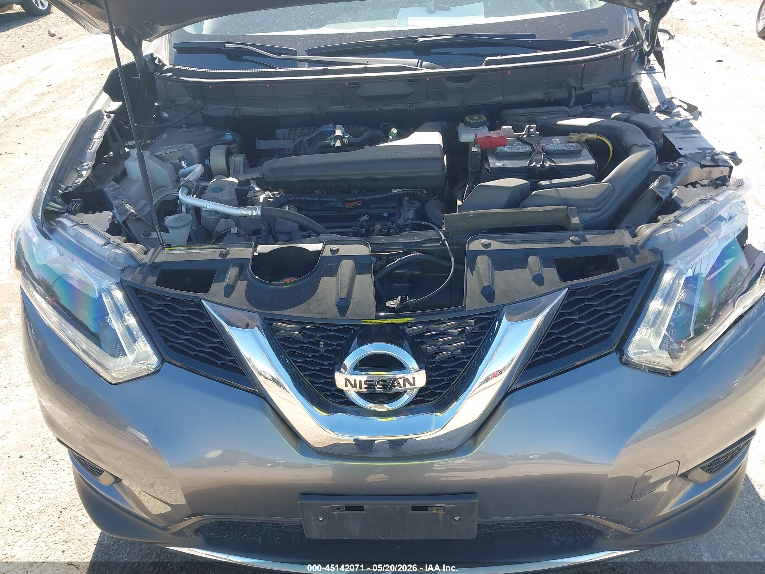 2015 Nissan Rogue Sv Gray vin: KNMAT2MV1FP574572