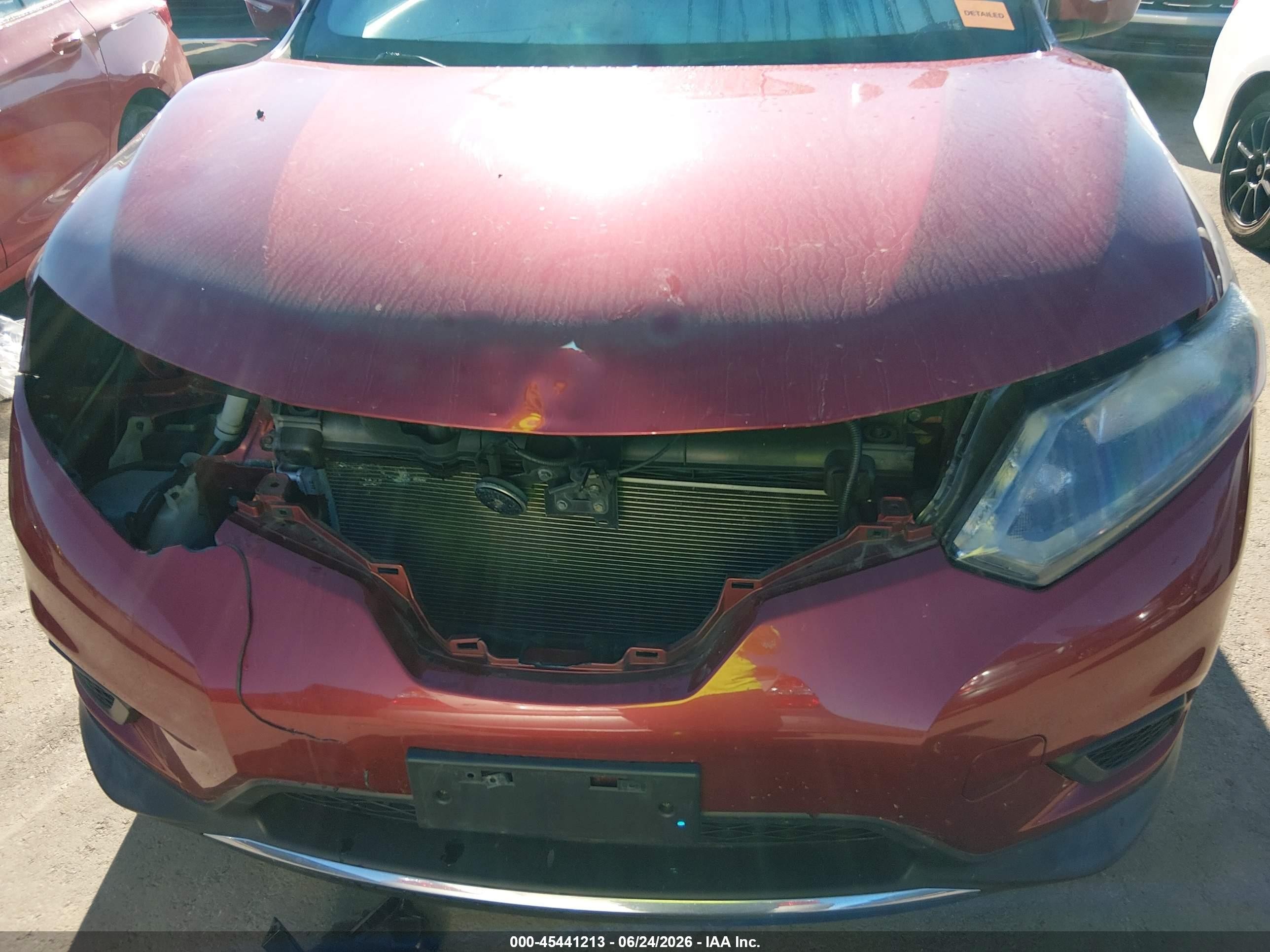 2015 Nissan Rogue Sv Red vin: KNMAT2MV1FP585054