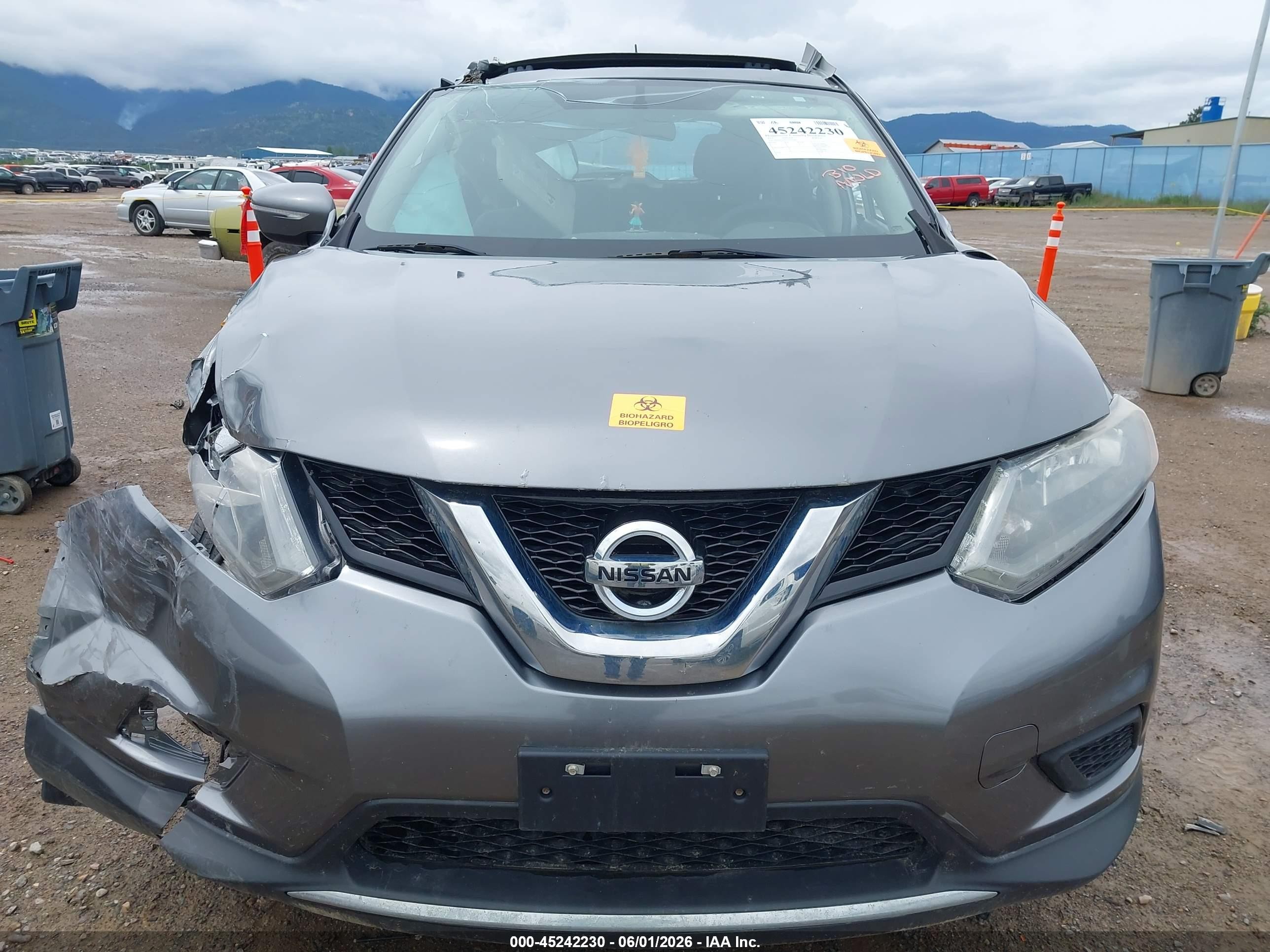 2015 Nissan Rogue S Blue vin: KNMAT2MV1FP585863
