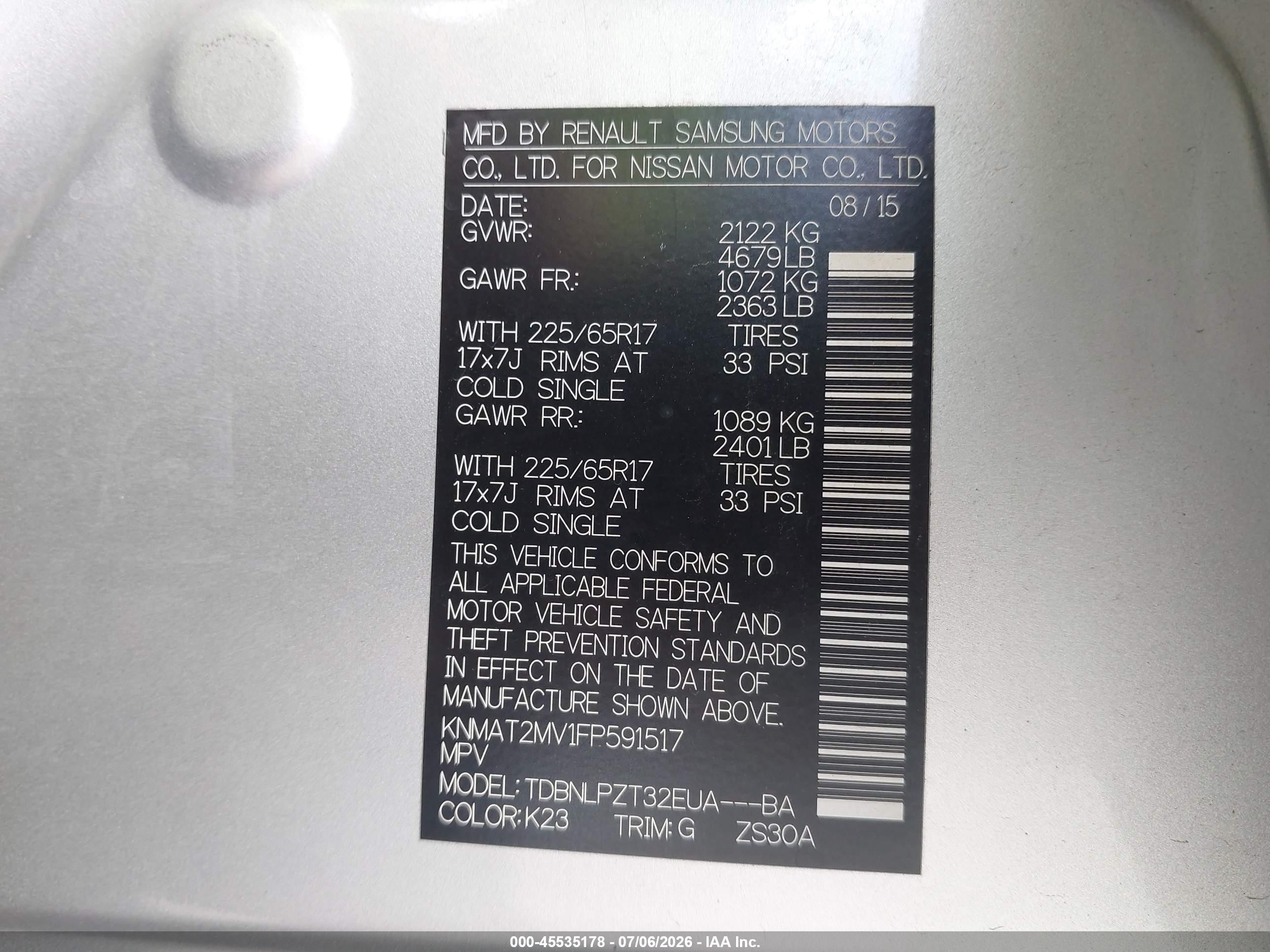 2015 Nissan Rogue S Silver vin: KNMAT2MV1FP591517
