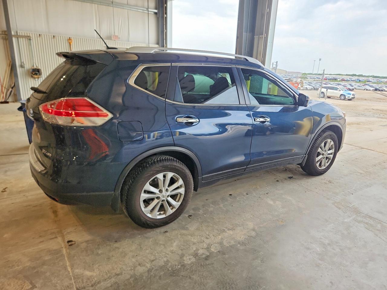 2016 Nissan Rogue Sv Синий vin: KNMAT2MV1GP630057