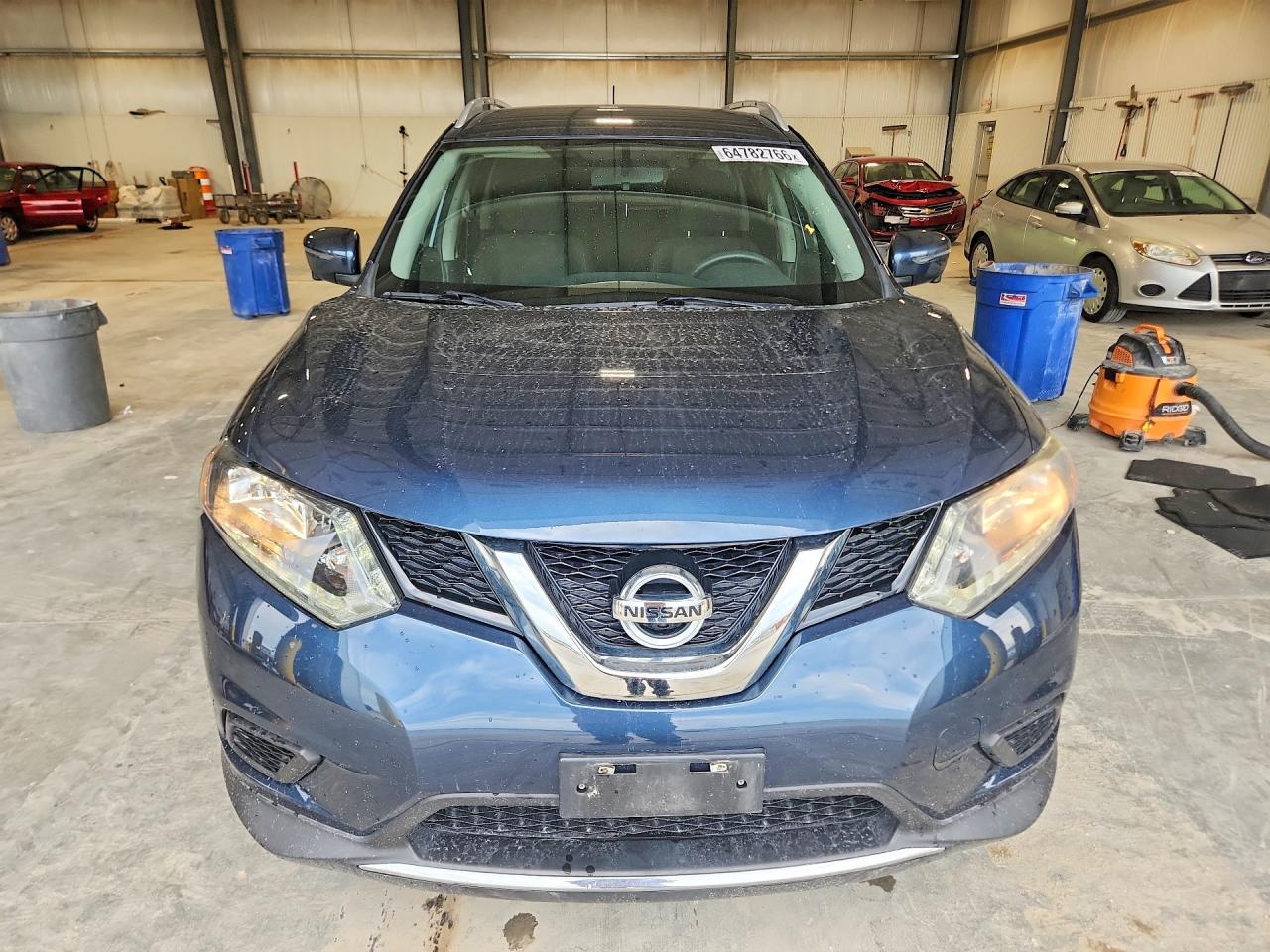 2016 Nissan Rogue Sv Синий vin: KNMAT2MV1GP630057