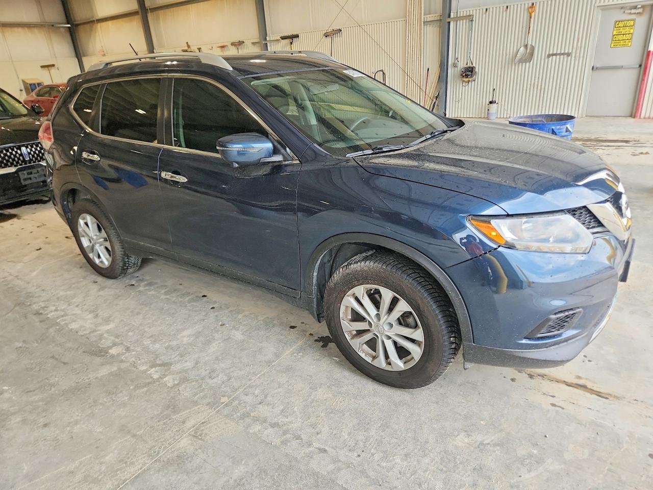 2016 Nissan Rogue Sv Синий vin: KNMAT2MV1GP630057