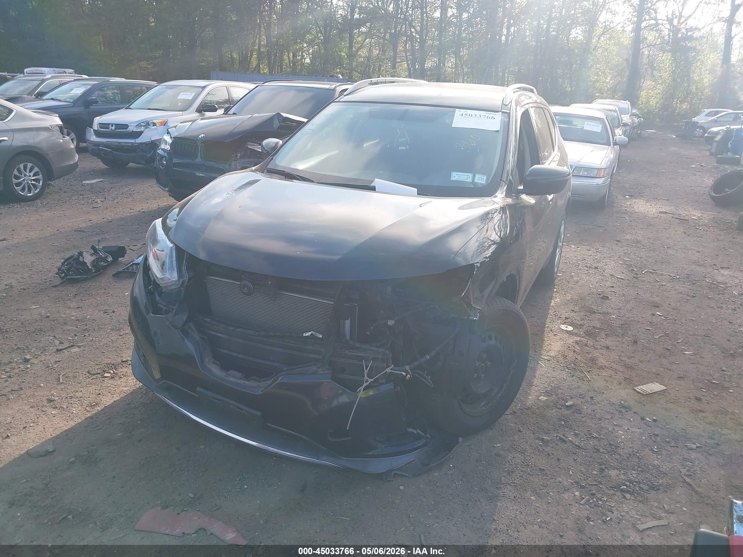 2016 Nissan Rogue S Черный vin: KNMAT2MV1GP694356