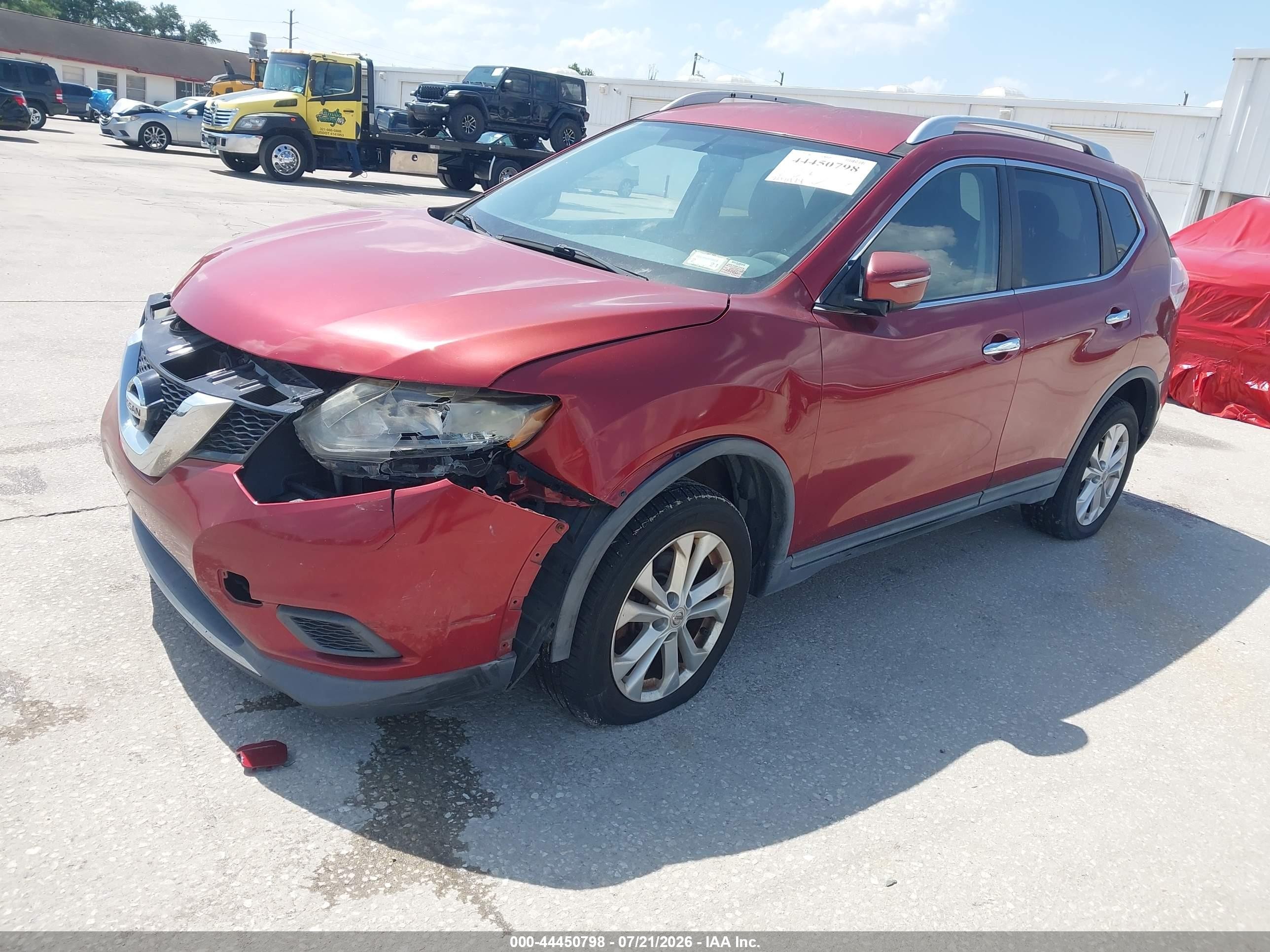 2015 Nissan Rogue Sv Red vin: KNMAT2MV2FP507608