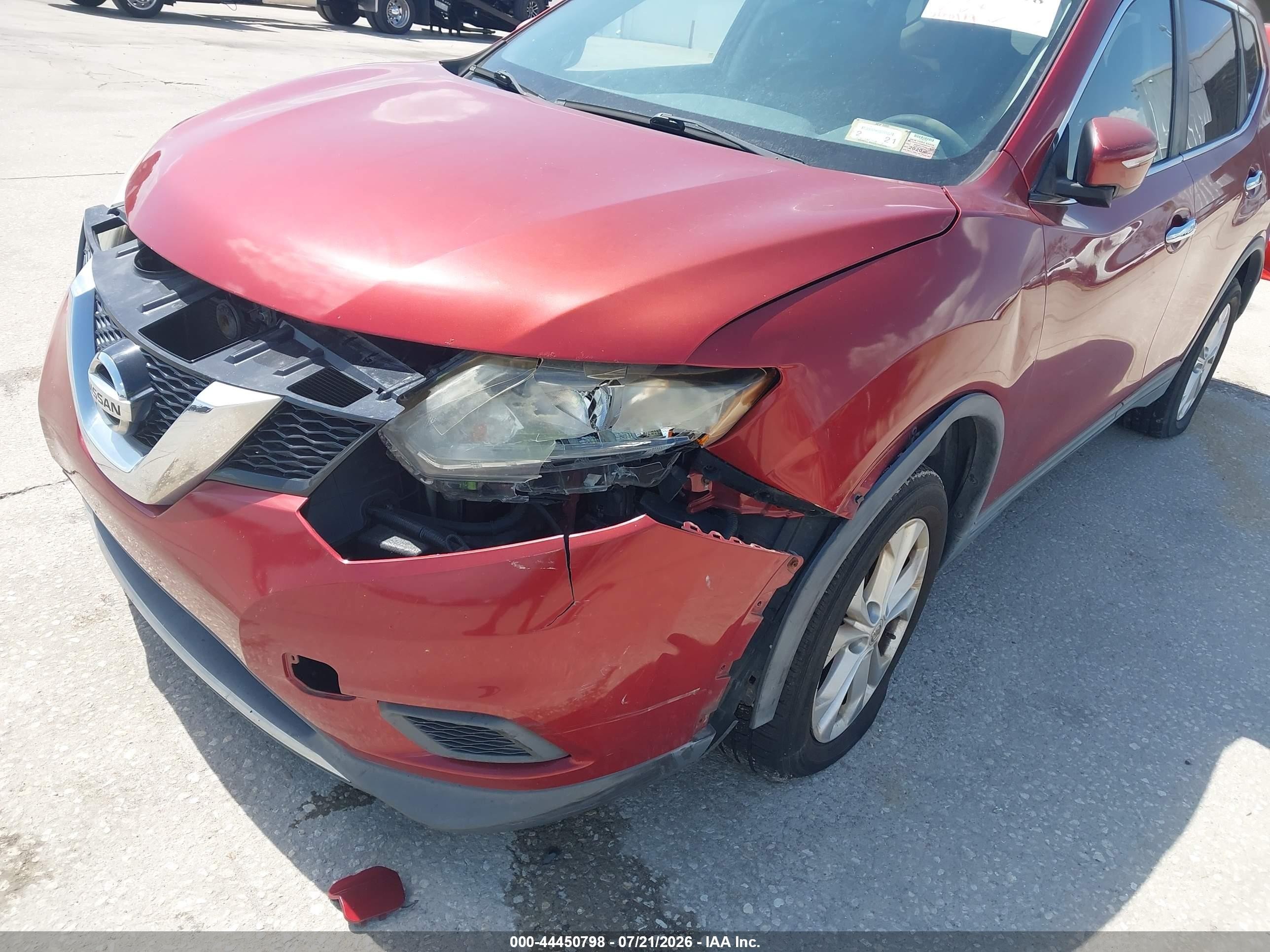 2015 Nissan Rogue Sv Red vin: KNMAT2MV2FP507608