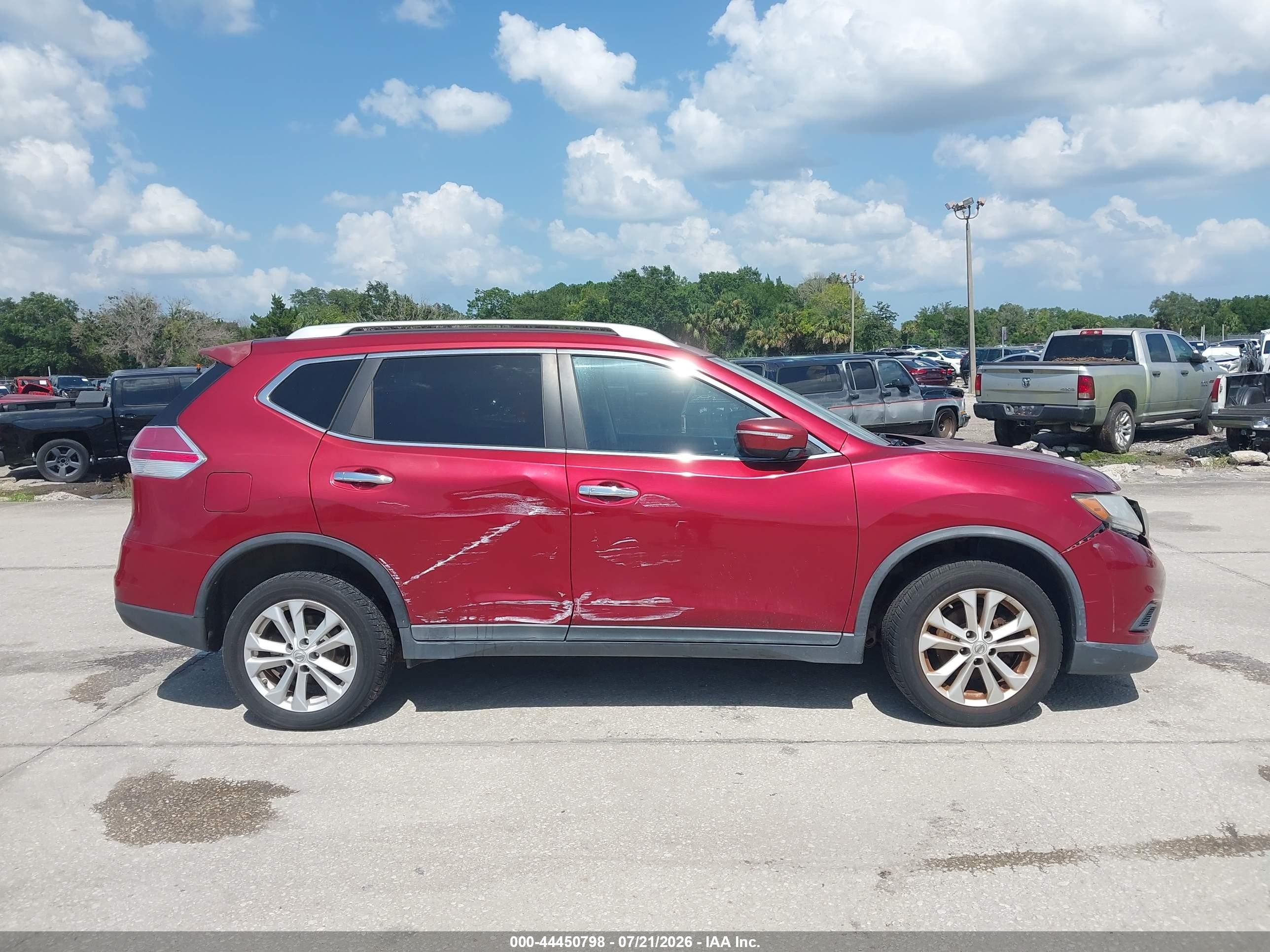 2015 Nissan Rogue Sv Red vin: KNMAT2MV2FP507608
