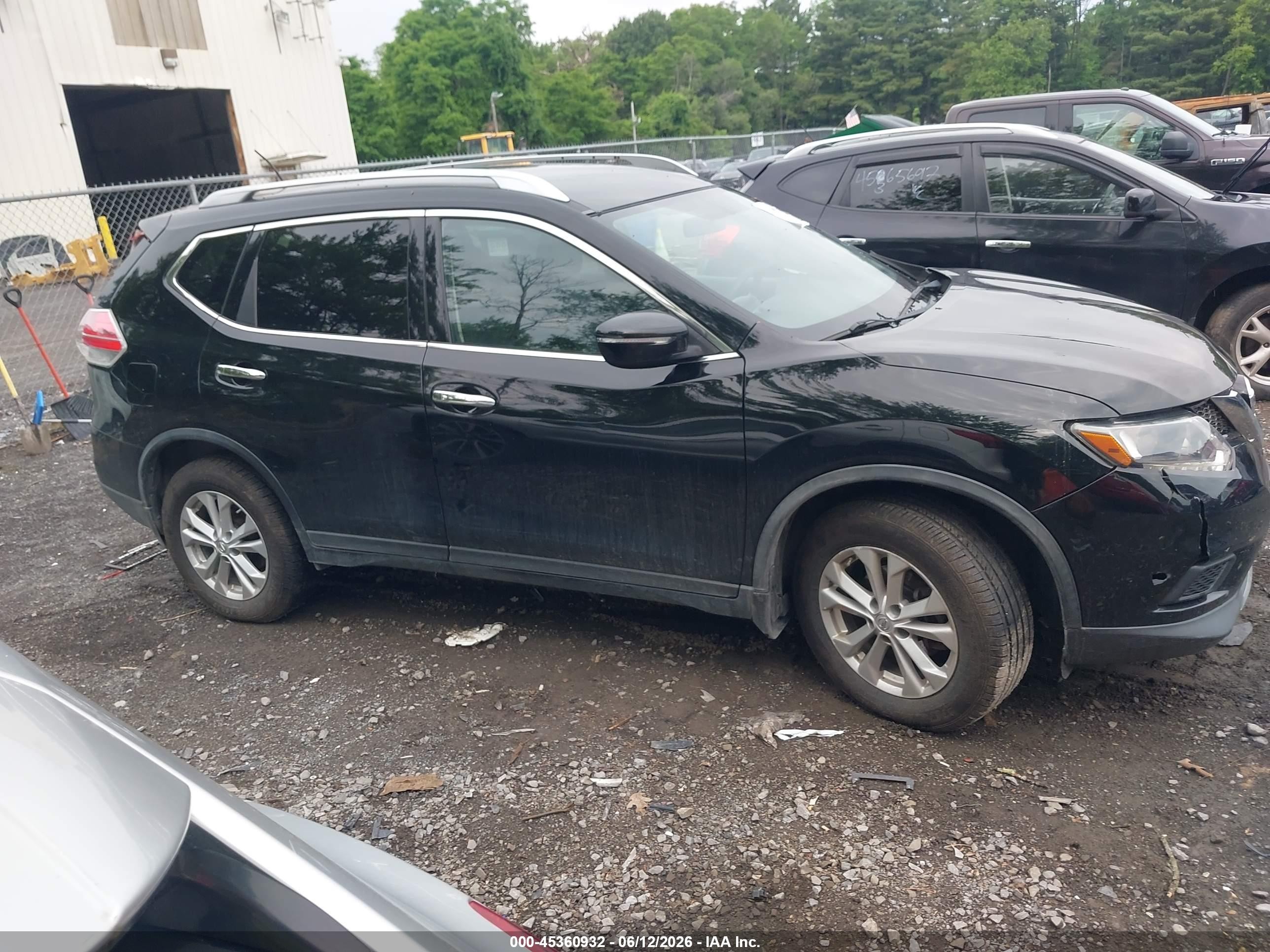 2015 Nissan Rogue Sv Black vin: KNMAT2MV2FP511626