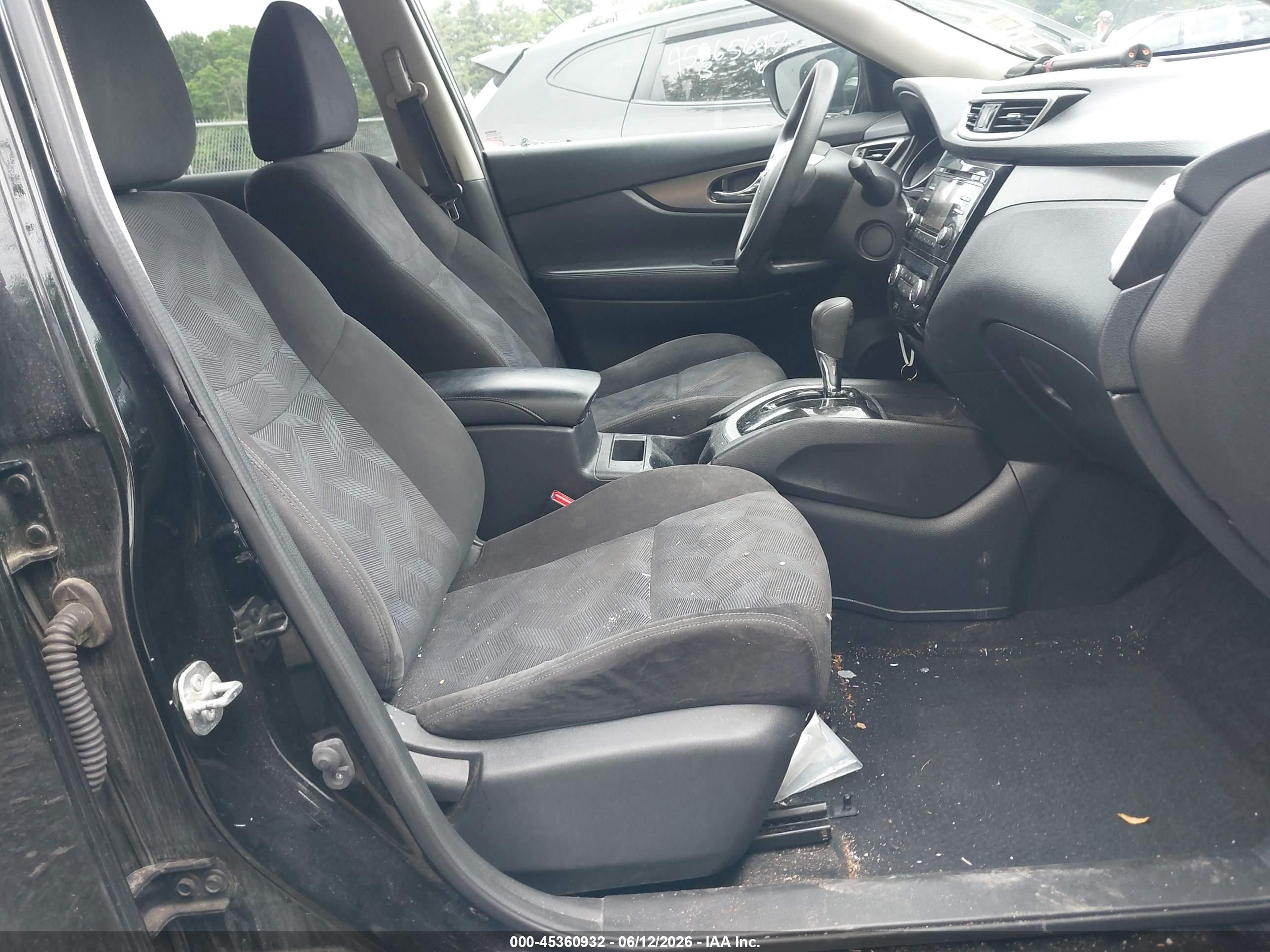 2015 Nissan Rogue Sv Black vin: KNMAT2MV2FP511626