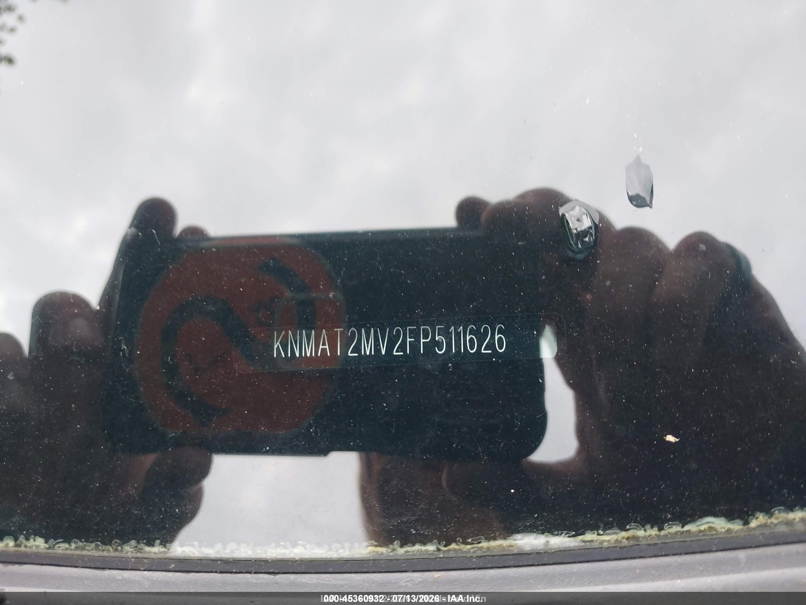 2015 Nissan Rogue Sv Black vin: KNMAT2MV2FP511626