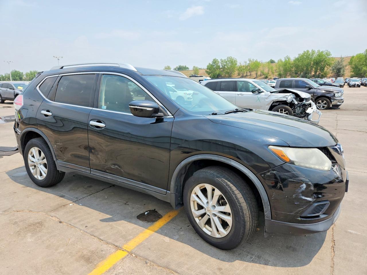 2015 Nissan Rogue Sv Black vin: KNMAT2MV2FP513716
