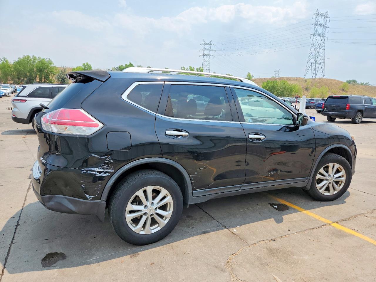 2015 Nissan Rogue Sv Black vin: KNMAT2MV2FP513716