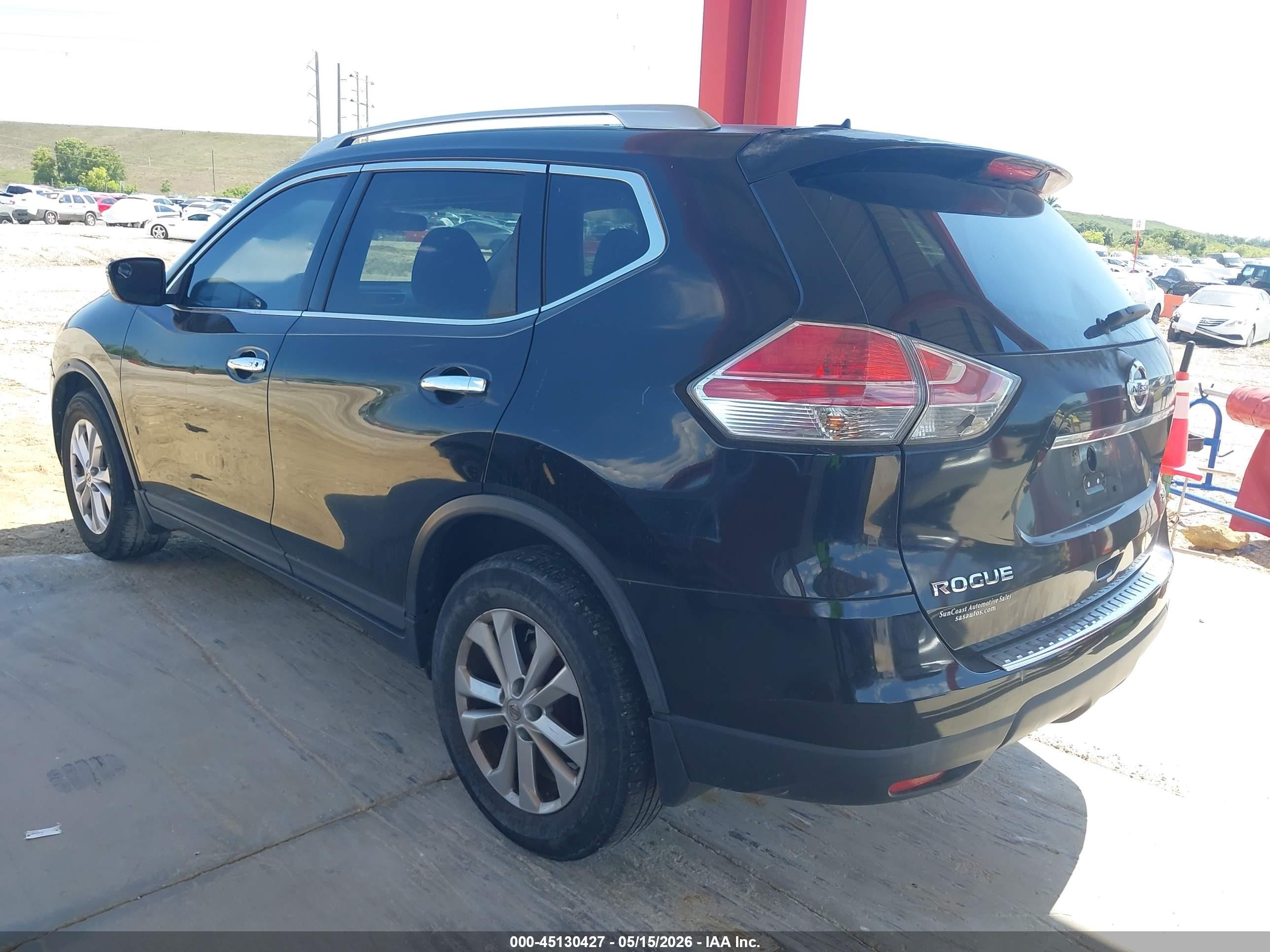 2015 Nissan Rogue Sv Black vin: KNMAT2MV2FP523940