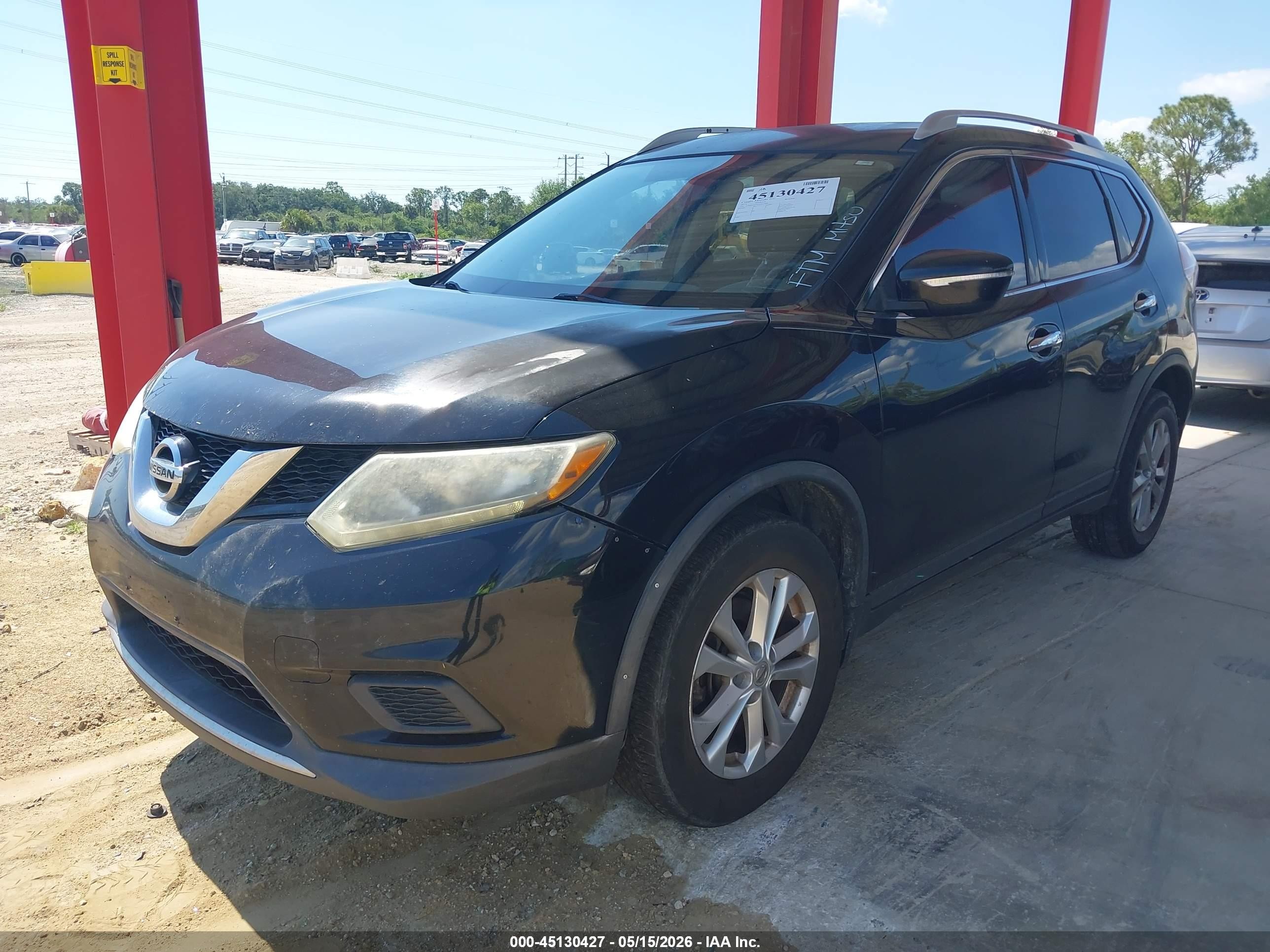 2015 Nissan Rogue Sv Black vin: KNMAT2MV2FP523940