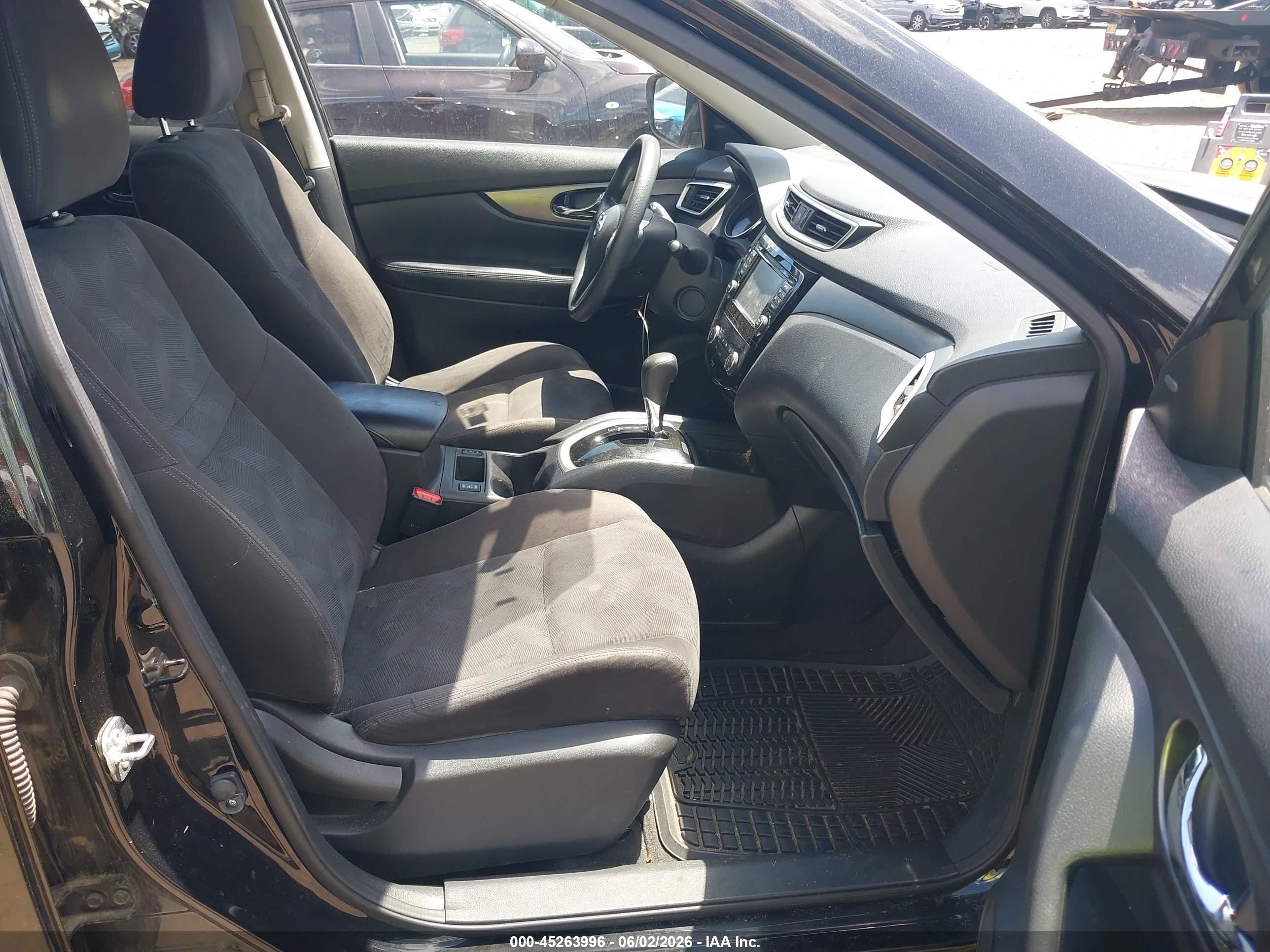 2015 Nissan Rogue Sv Black vin: KNMAT2MV2FP525302