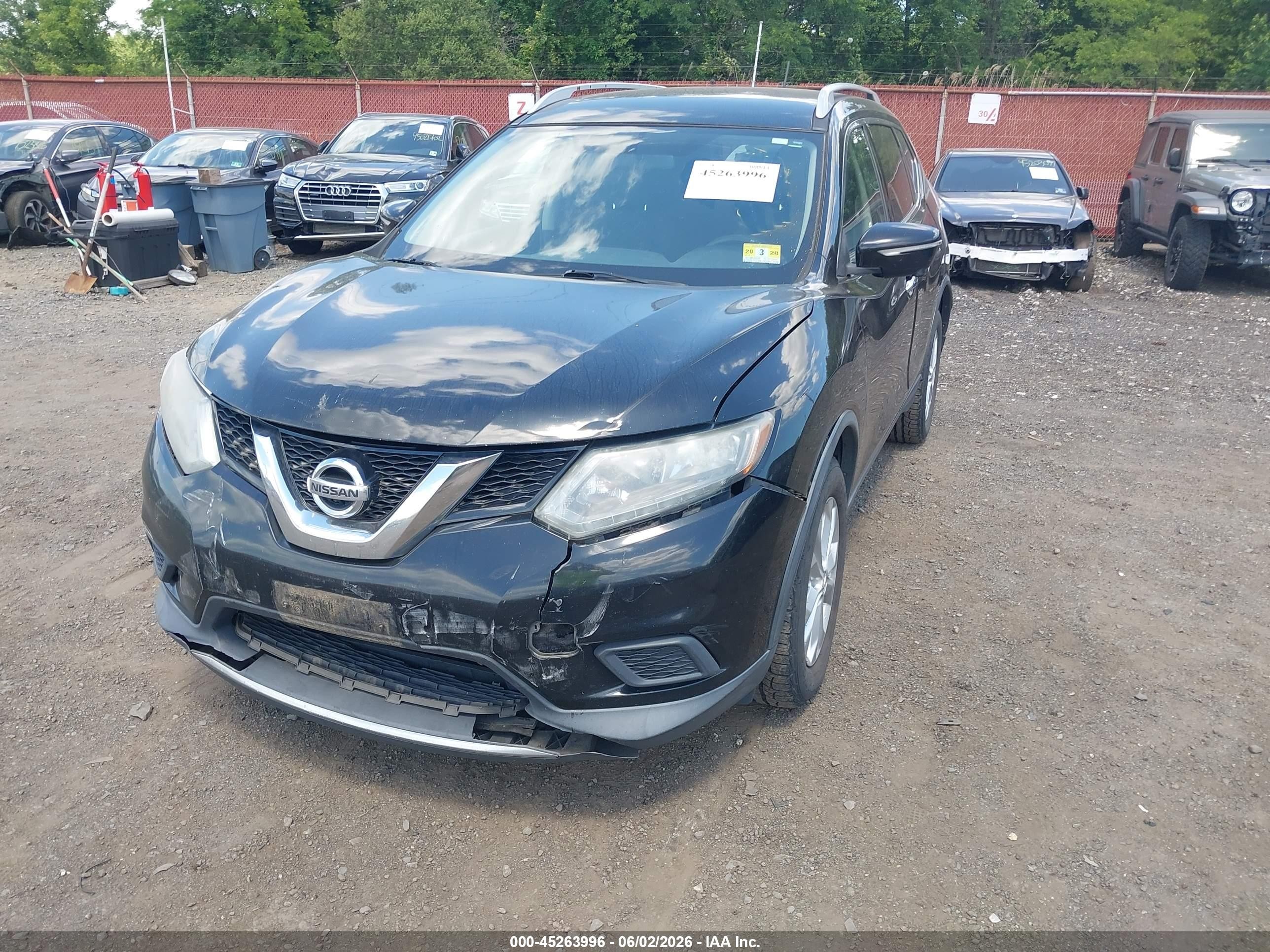 2015 Nissan Rogue Sv Black vin: KNMAT2MV2FP525302
