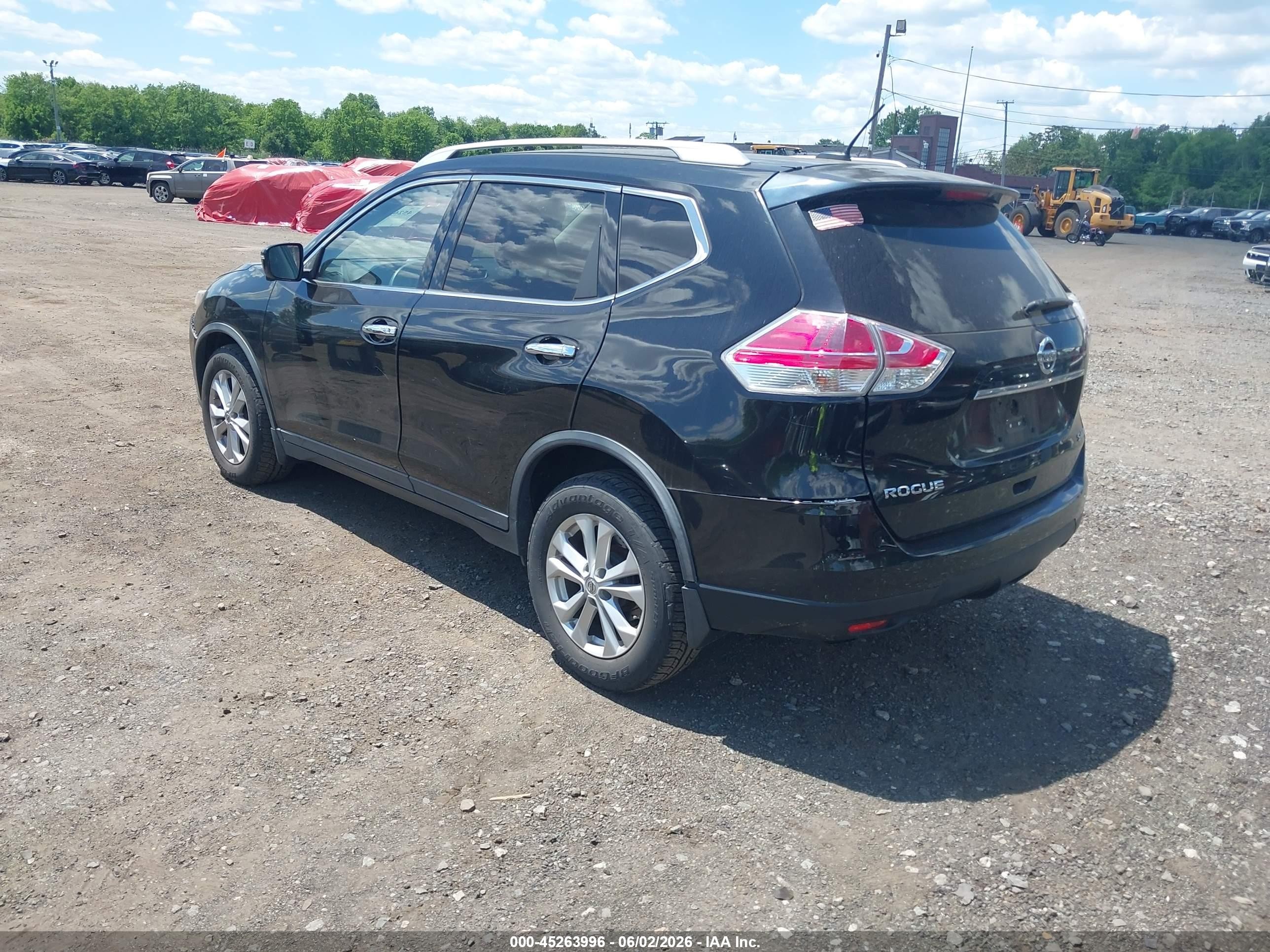 2015 Nissan Rogue Sv Black vin: KNMAT2MV2FP525302