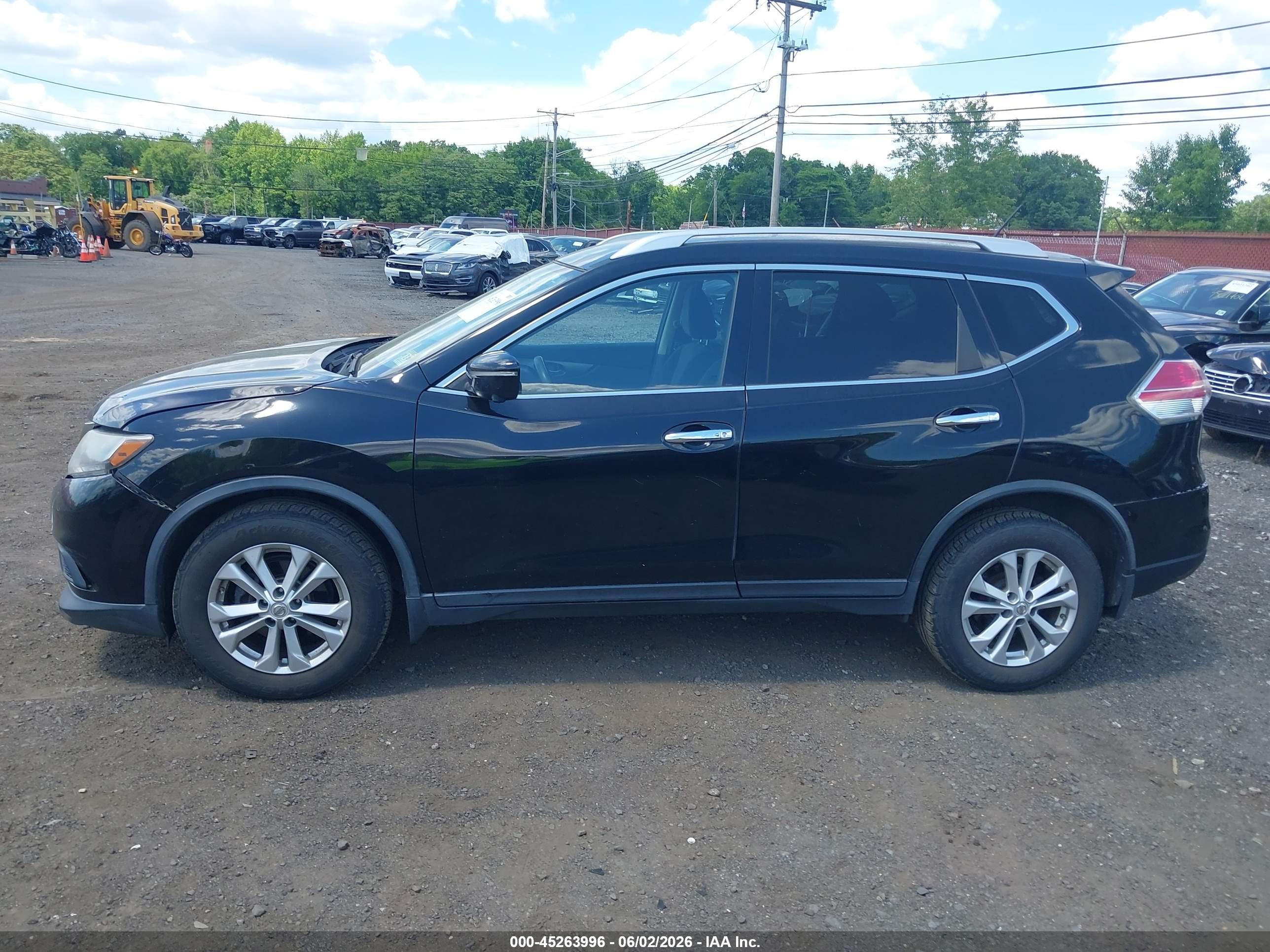 2015 Nissan Rogue Sv Black vin: KNMAT2MV2FP525302