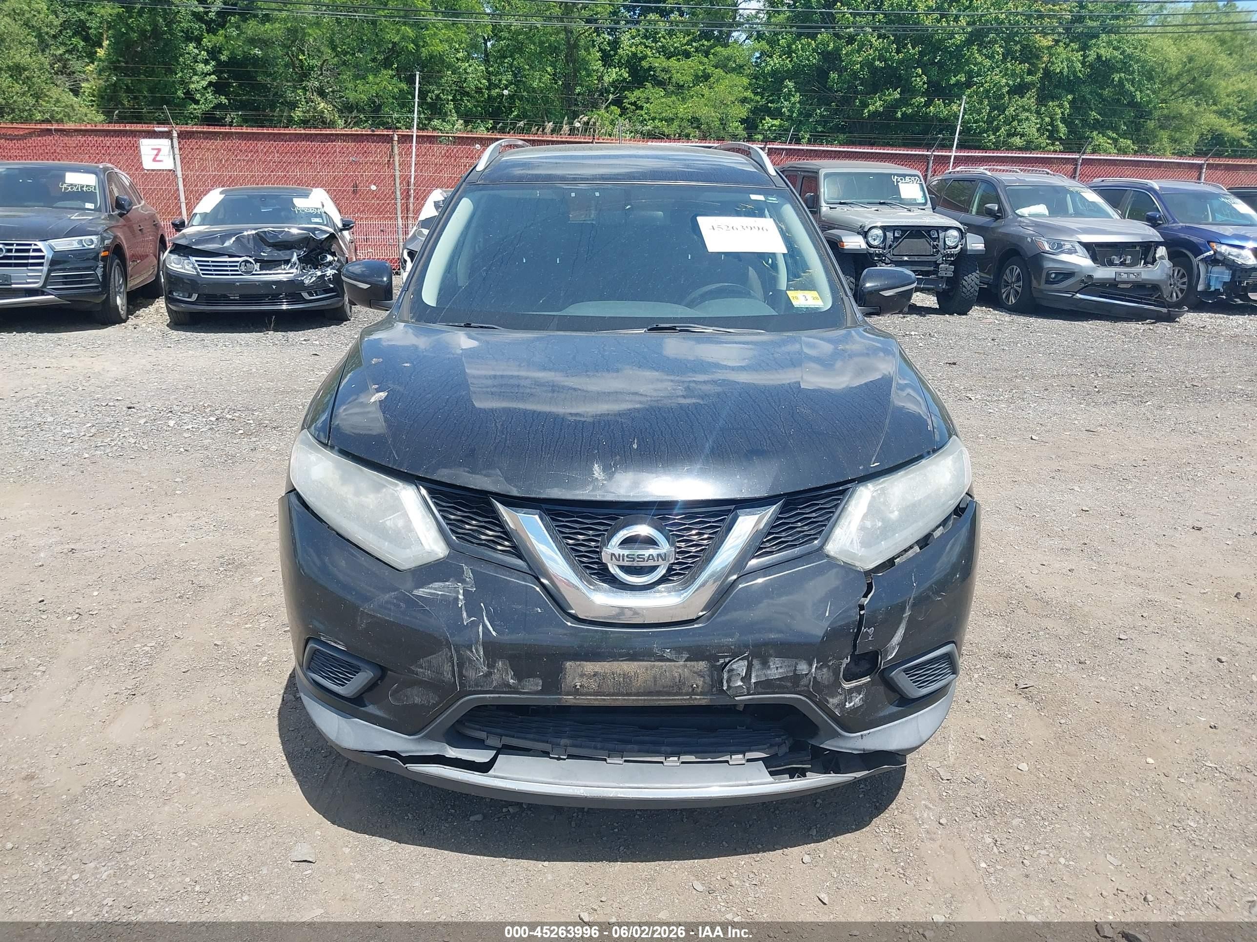 2015 Nissan Rogue Sv Black vin: KNMAT2MV2FP525302