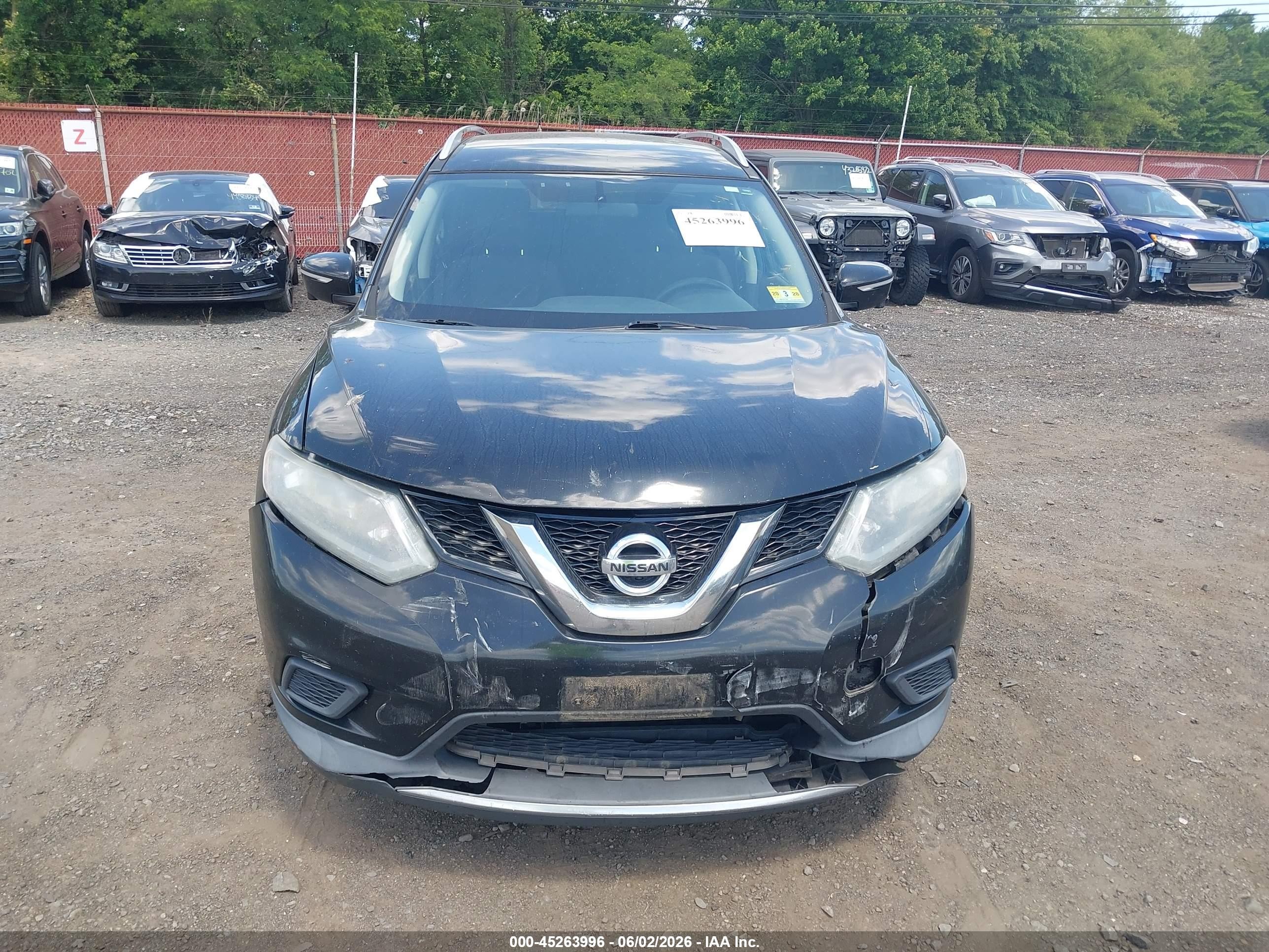 2015 Nissan Rogue Sv Black vin: KNMAT2MV2FP525302