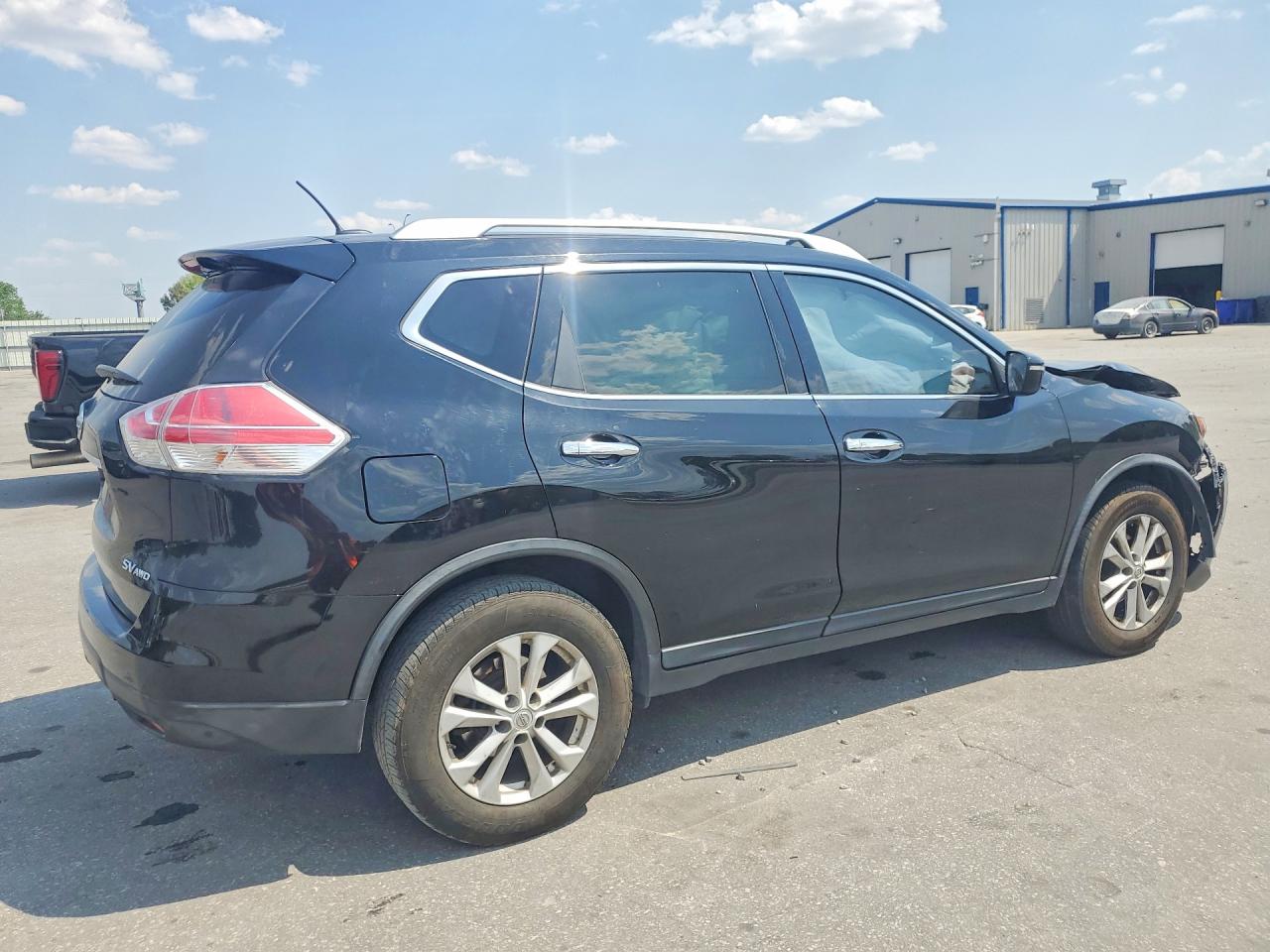 2015 Nissan Rogue Sv Black vin: KNMAT2MV2FP536431