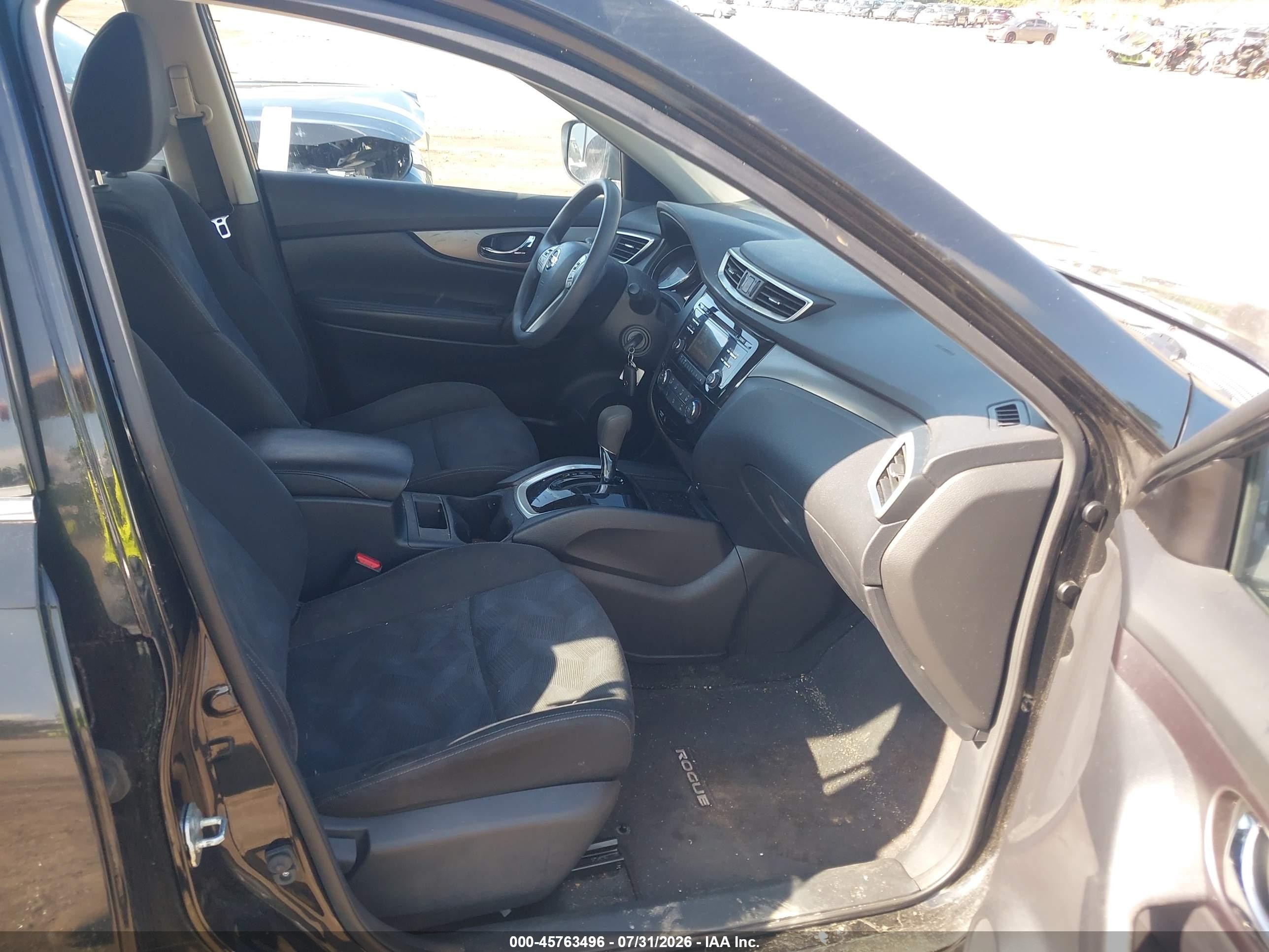 2015 Nissan Rogue S Black vin: KNMAT2MV2FP537840