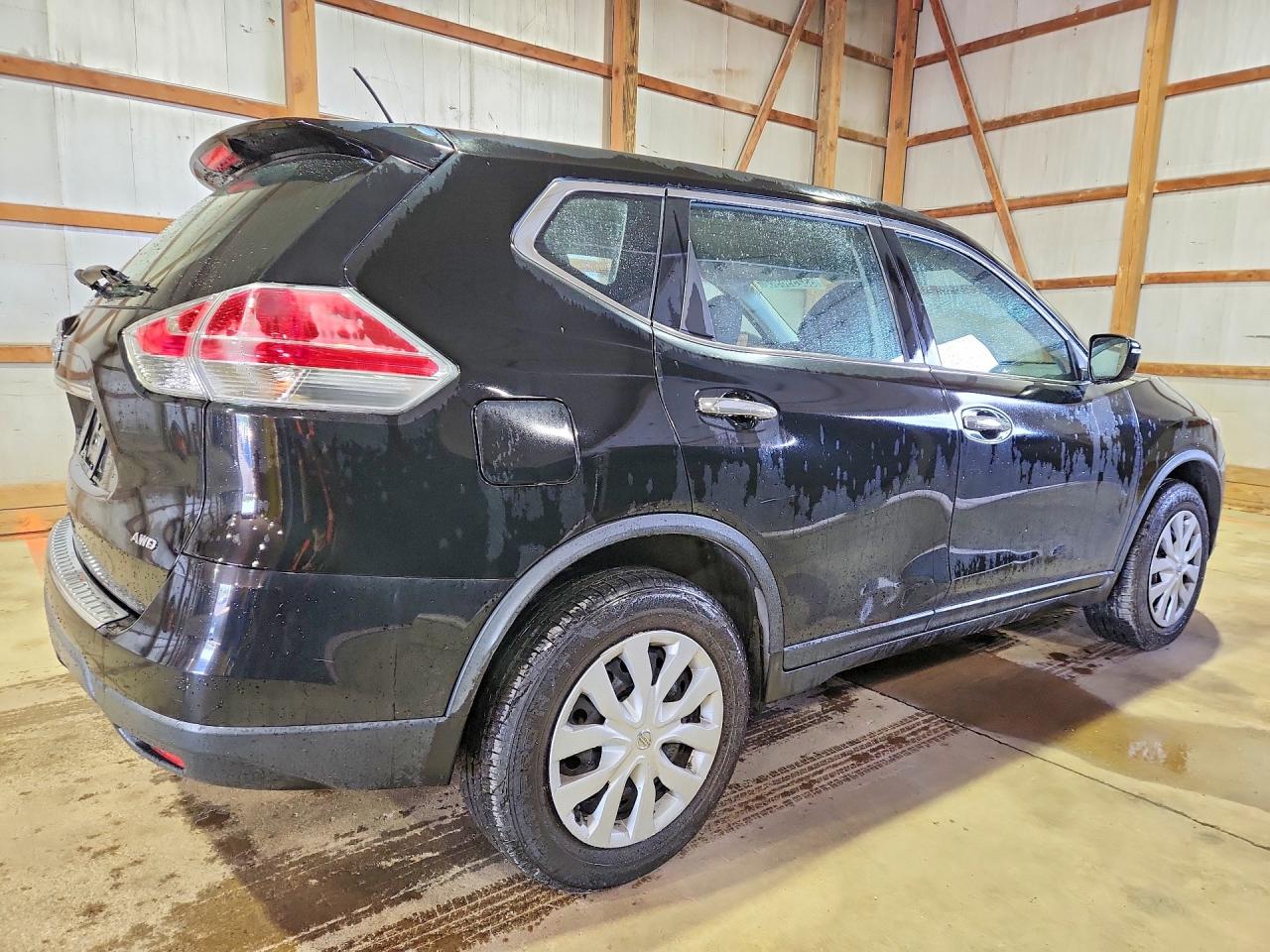 2015 Nissan Rogue S Black vin: KNMAT2MV2FP537921