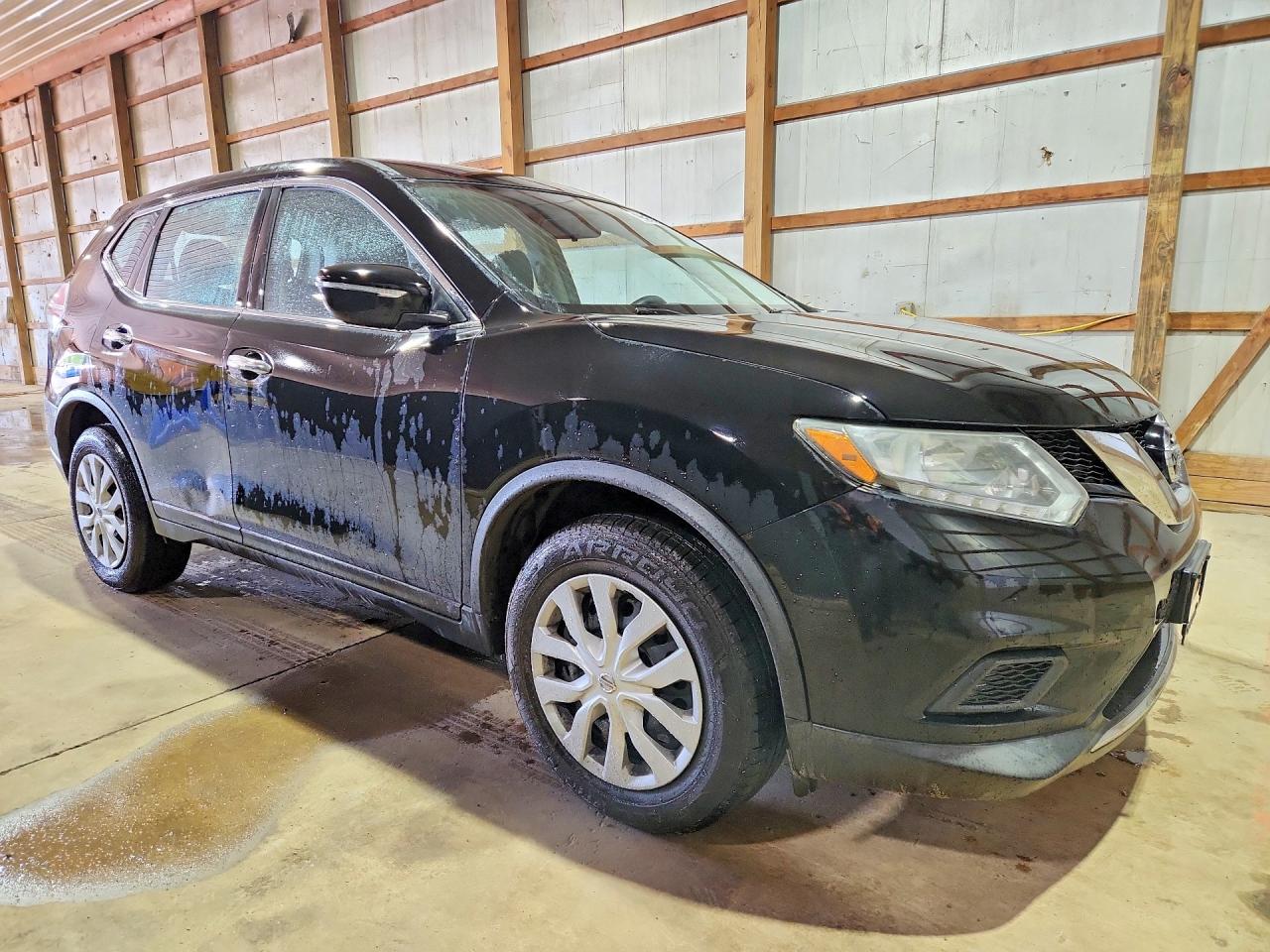 2015 Nissan Rogue S Black vin: KNMAT2MV2FP537921