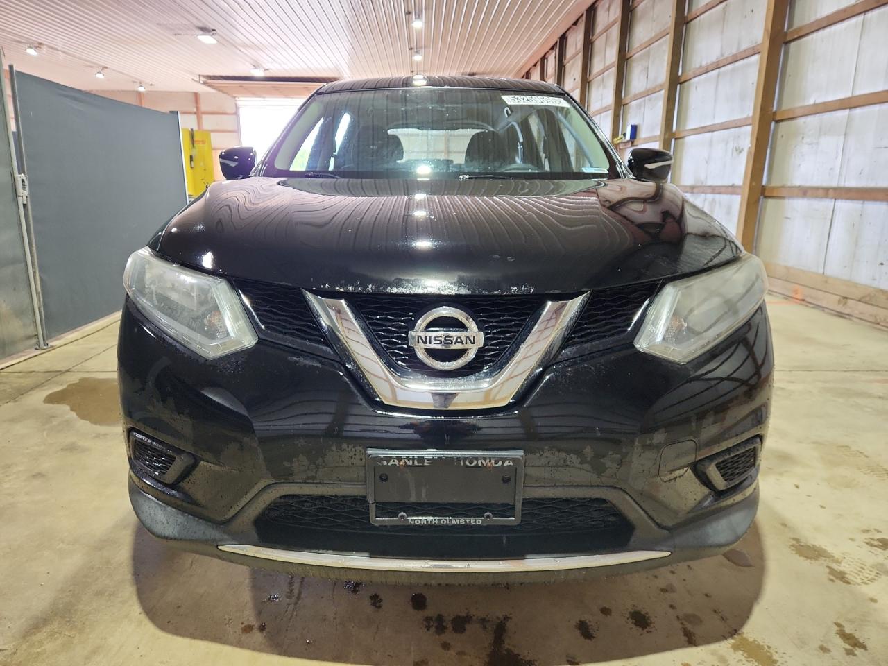 2015 Nissan Rogue S Black vin: KNMAT2MV2FP537921 Damage: Left Head Lamp, Faded, Repair Required